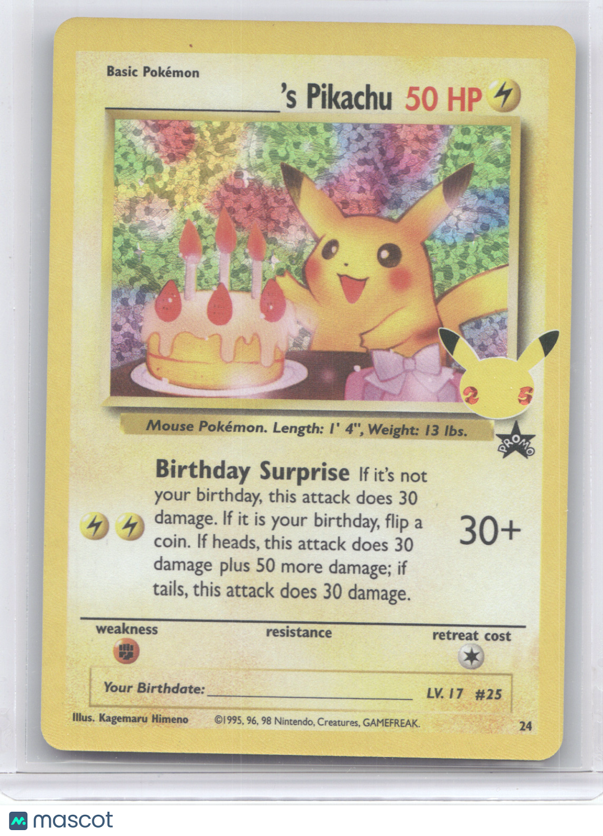 2021 Celebrations _'s Pikachu Black Star Promo #24