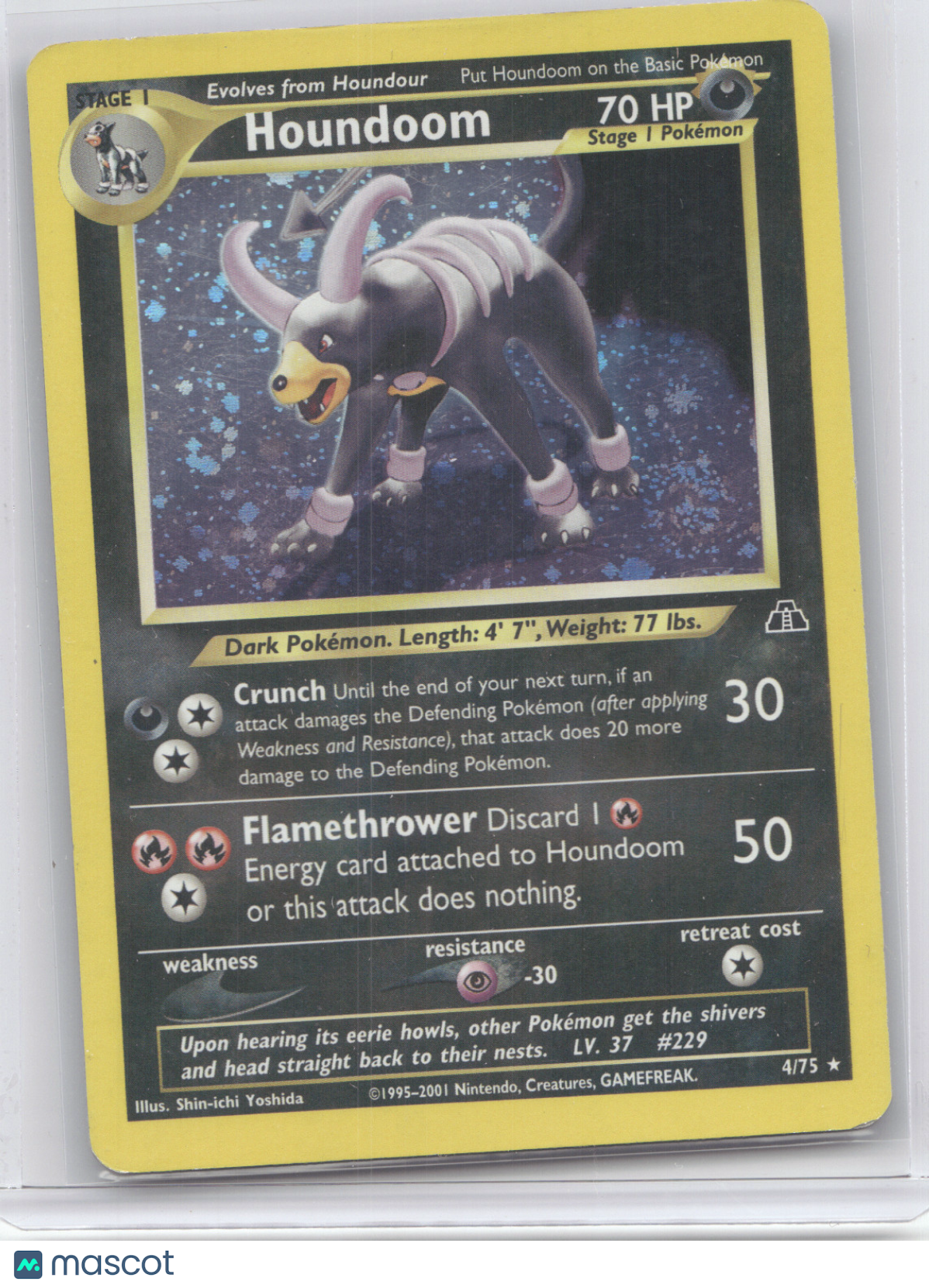 2001 Neo Discovery Houndoom Holo Rare #4/75