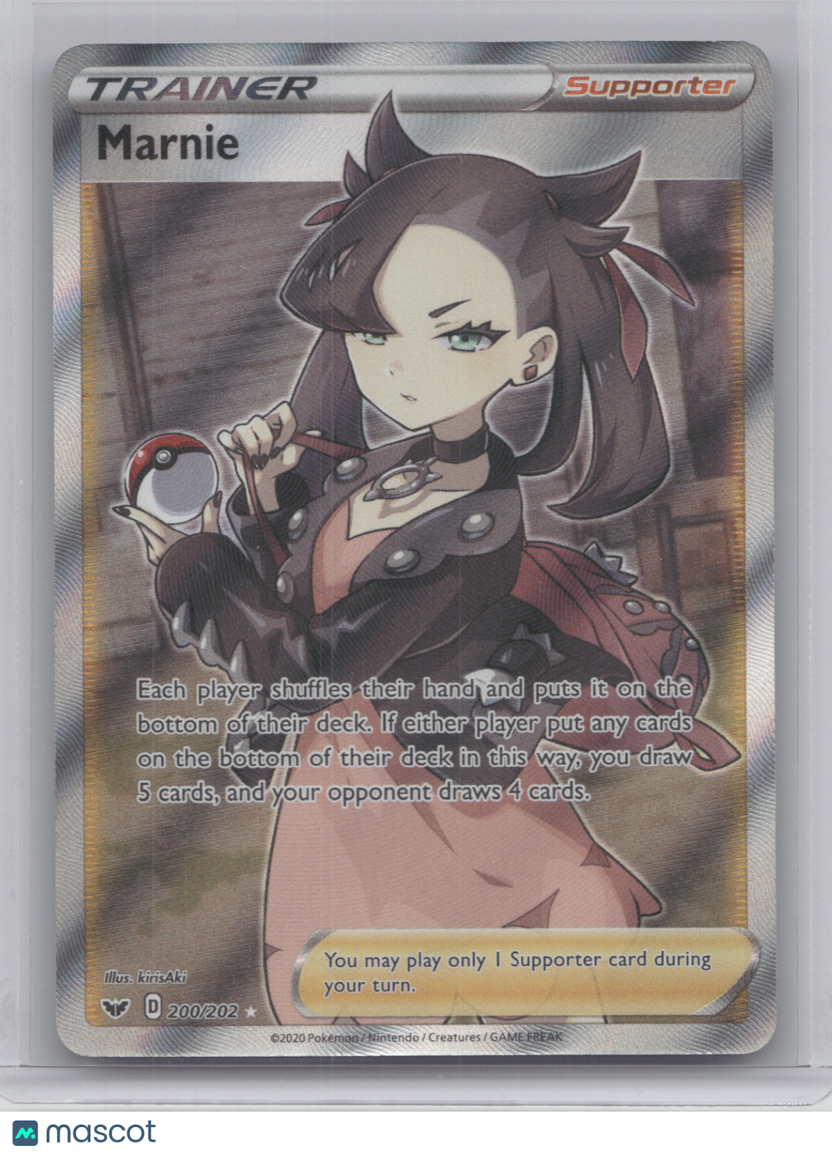 2020 Sword & Shield Marnie Ultra Rare FA #200/202