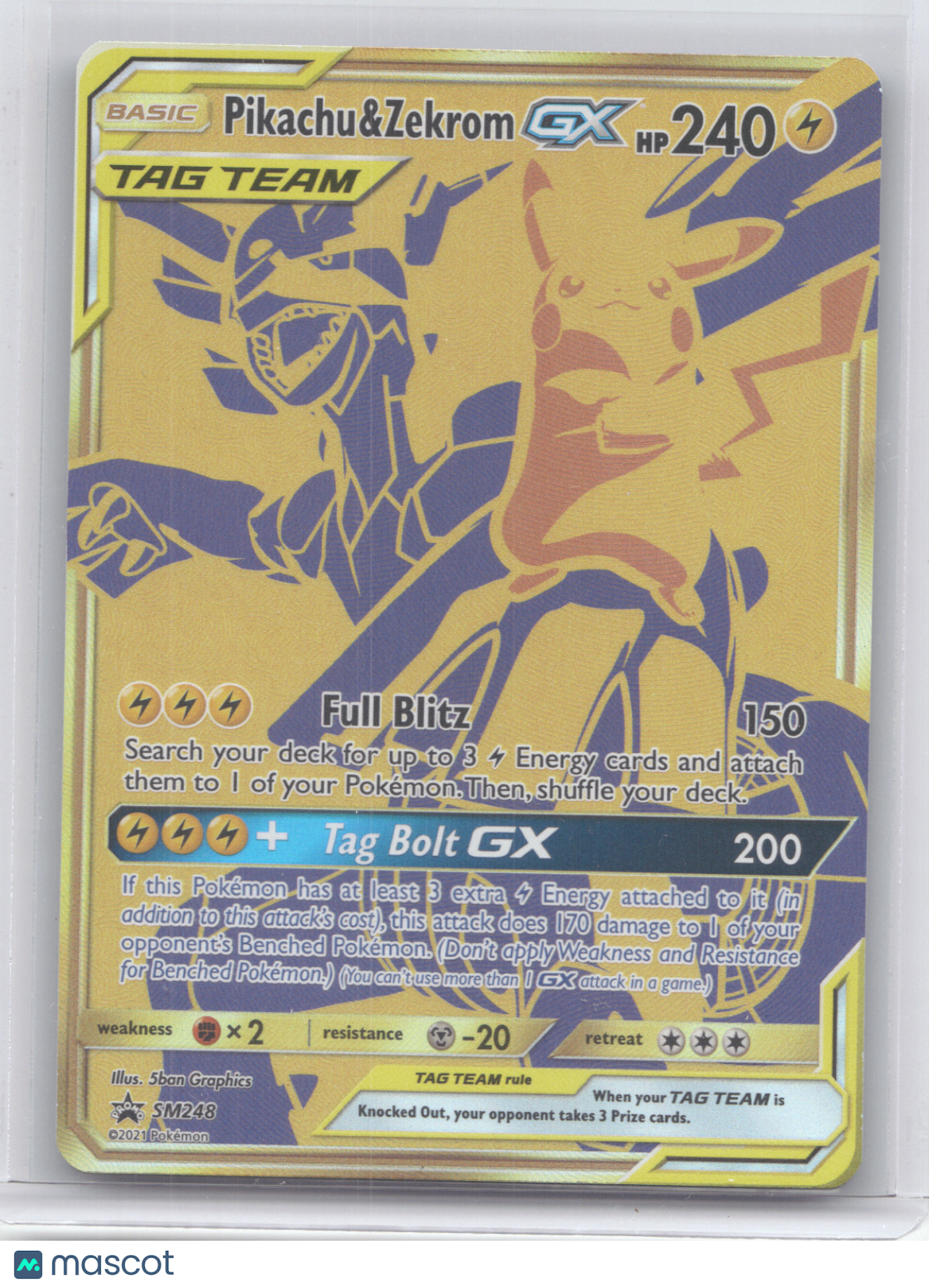 2021 Sun & Moon Promos Pikachu & Zekrom GX Black Star Promo #SM248