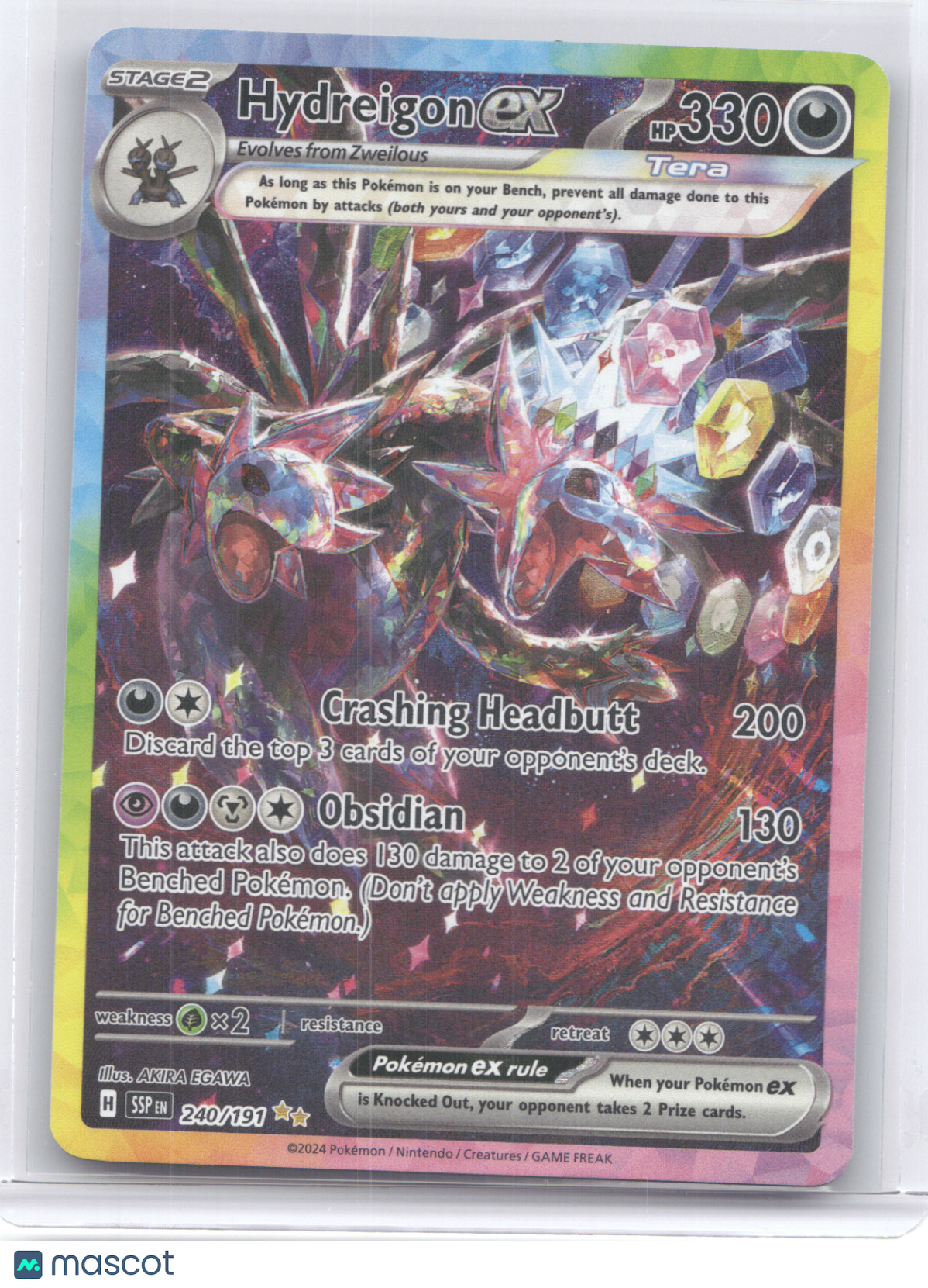 2024 Surging Sparks Hydreigon ex Secret Rare #240/191