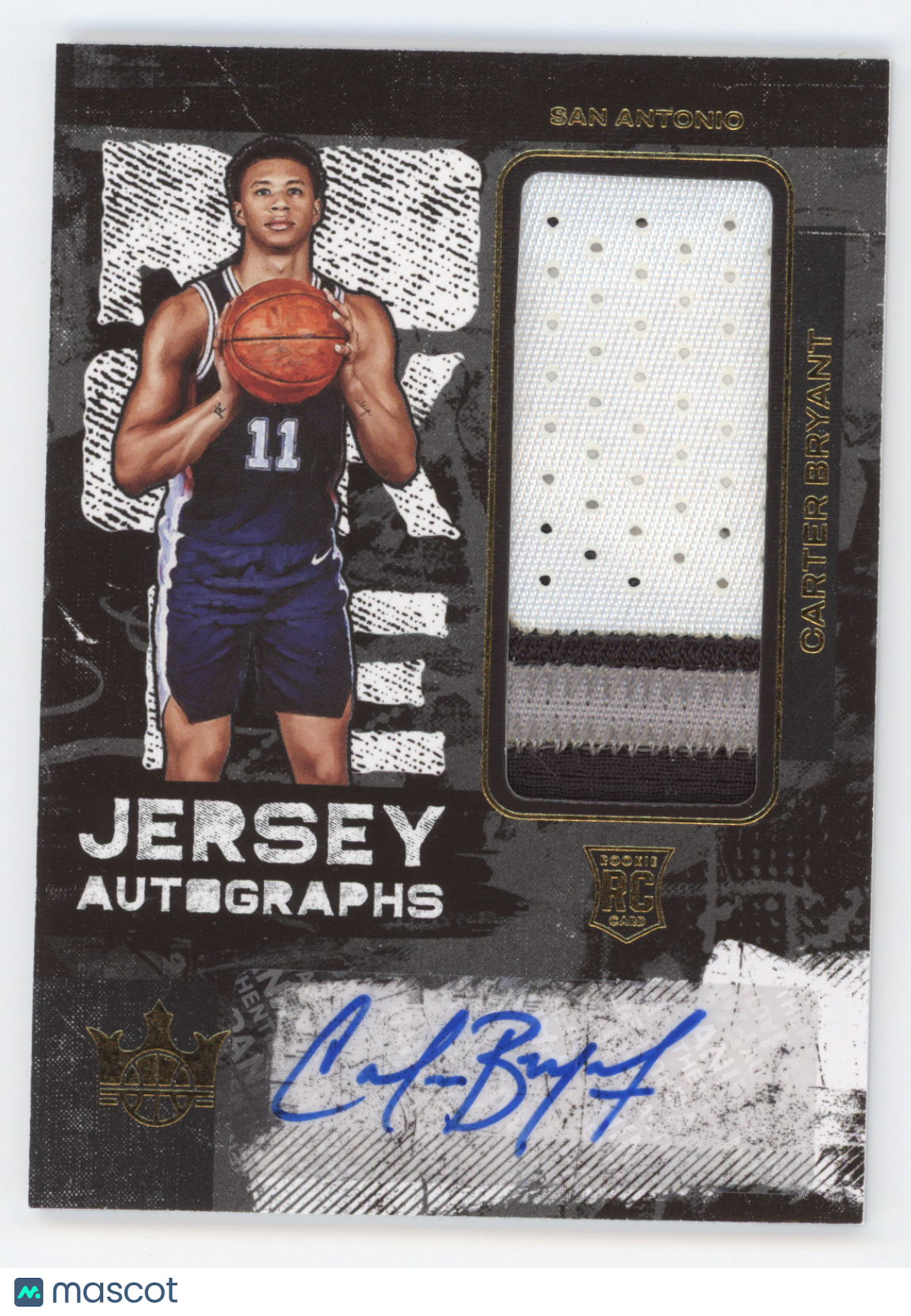 2025 Panini Court Kings Carter Bryant #RJA-BRY Jersey Autograph 38/99 RC