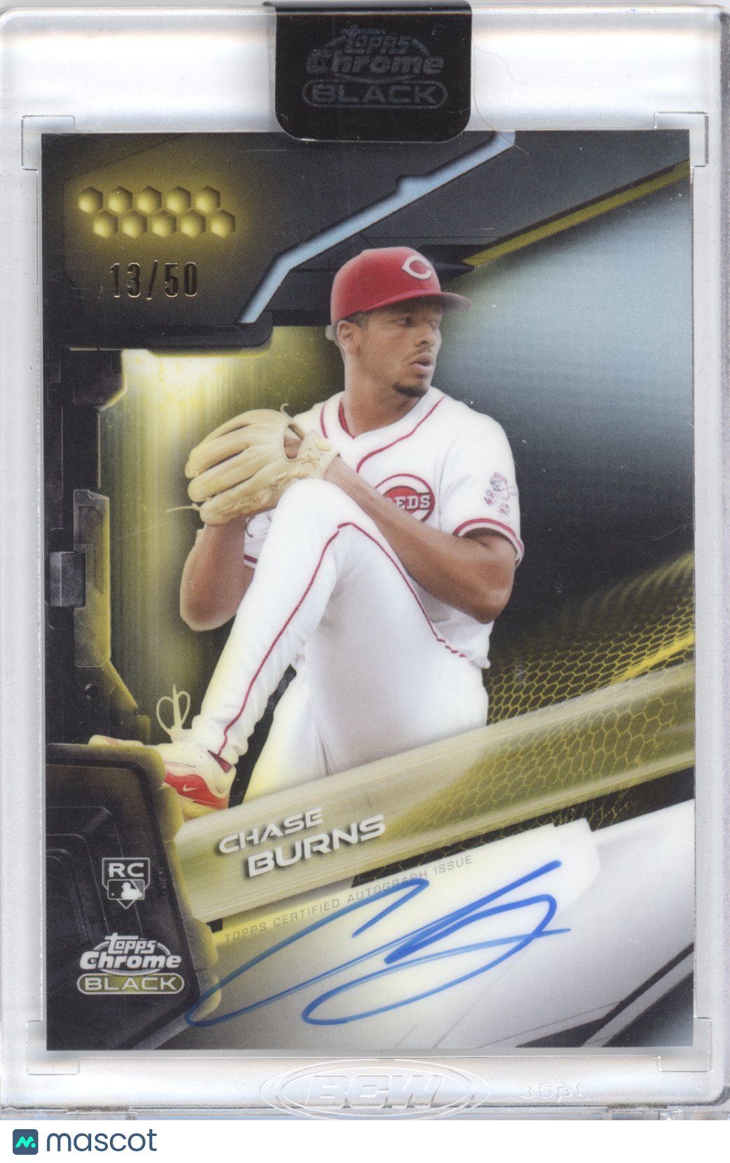 2026 Topps Chrome Black Autograph Chase Burns #CBA-CB Gold RC 13/50