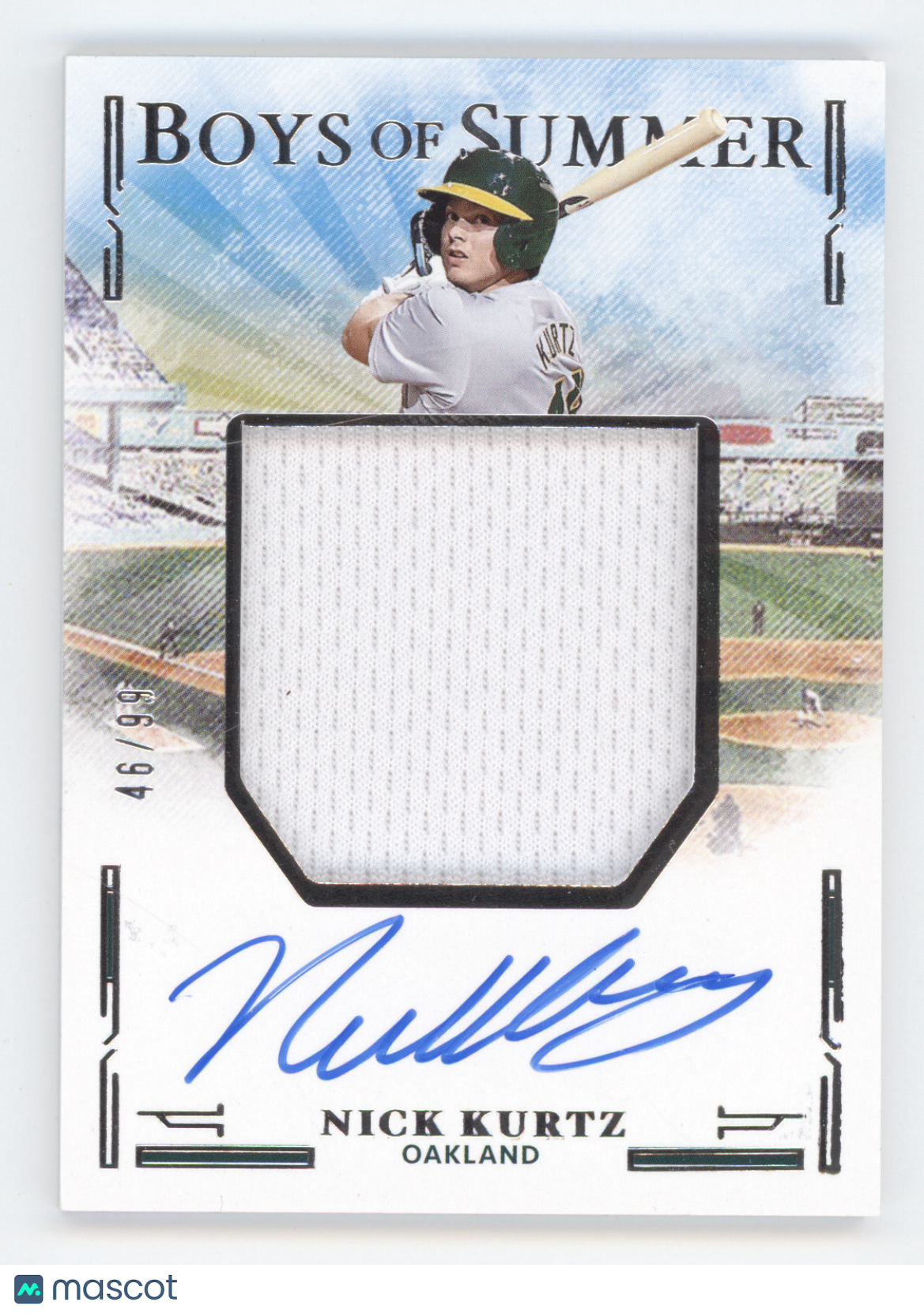 2025 Panini Boys of Summer Nick Kurtz #JMS-NK 46/99 Autograph Memorabilia