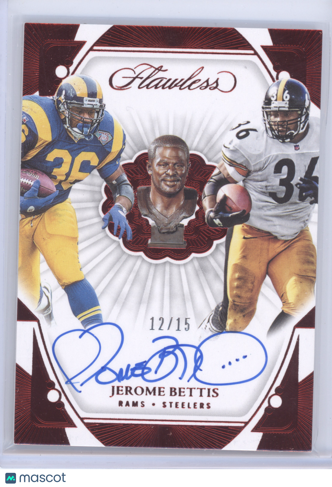 2024 Panini Flawless Career Progressions Jerome Bettis #CP-JBS Ruby 12/15
