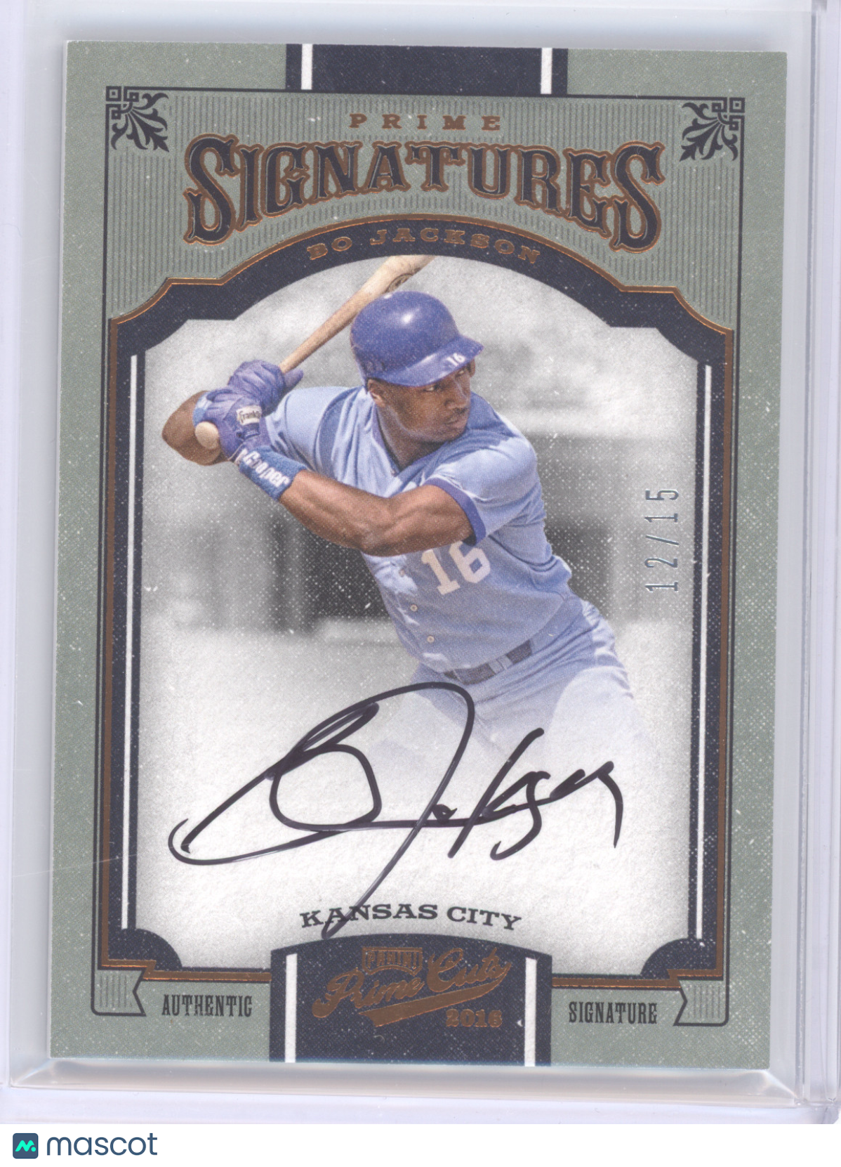 2016 Panini Prime Cuts Prime Signatures Bo Jackson #PS-BJ 12/15