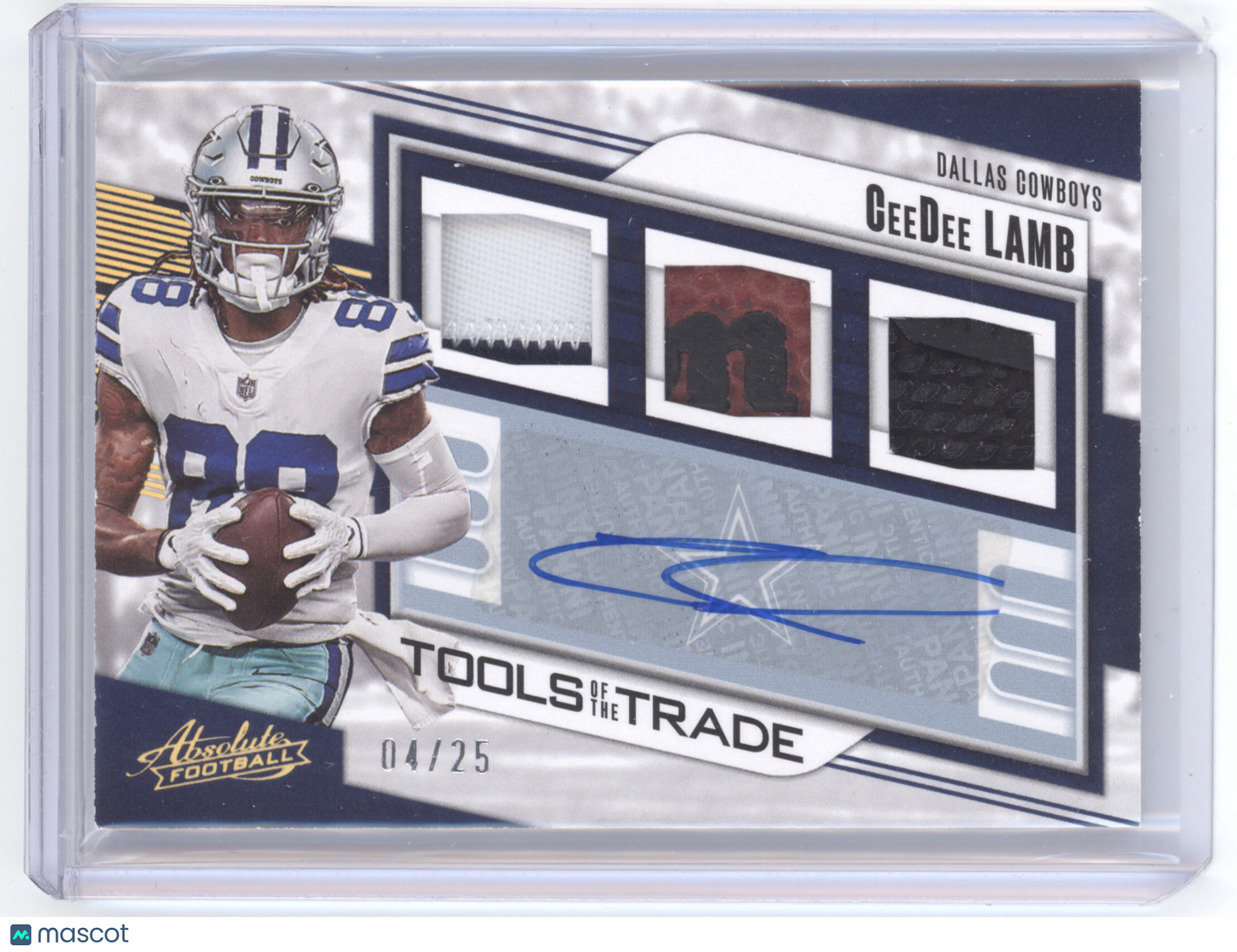 2023 Panini Absolute Football Tools of the Trade CeeDee Lamb Triple Relic 04/25