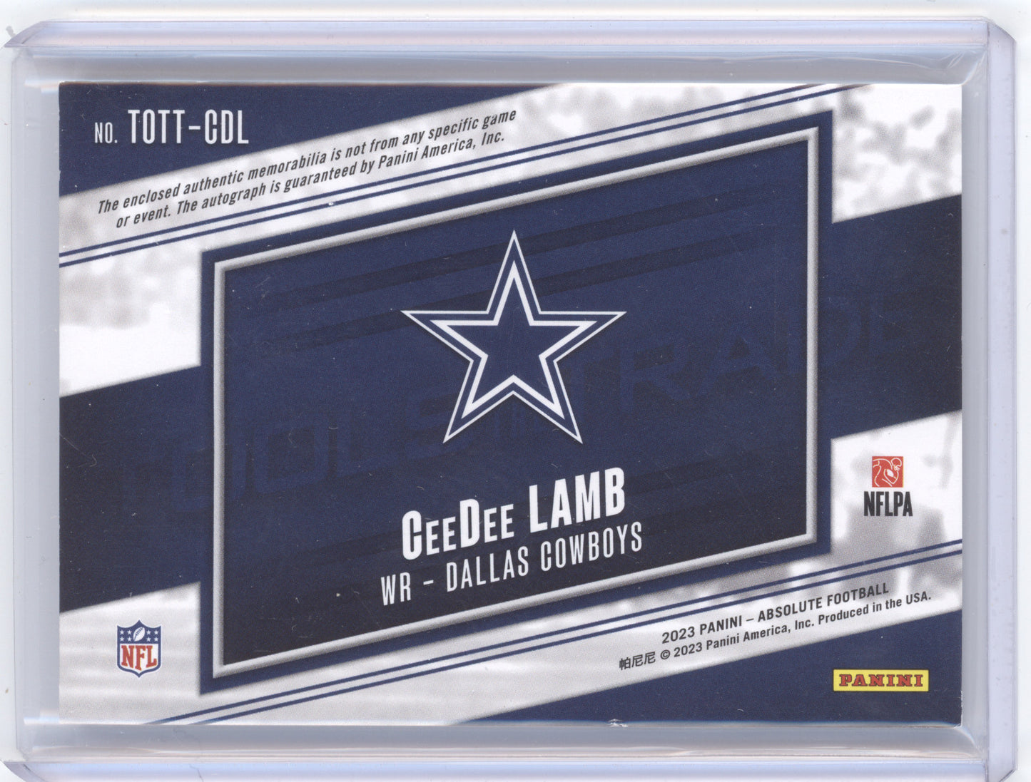 2023 Panini Absolute Football Tools of the Trade CeeDee Lamb Triple Relic 04/25