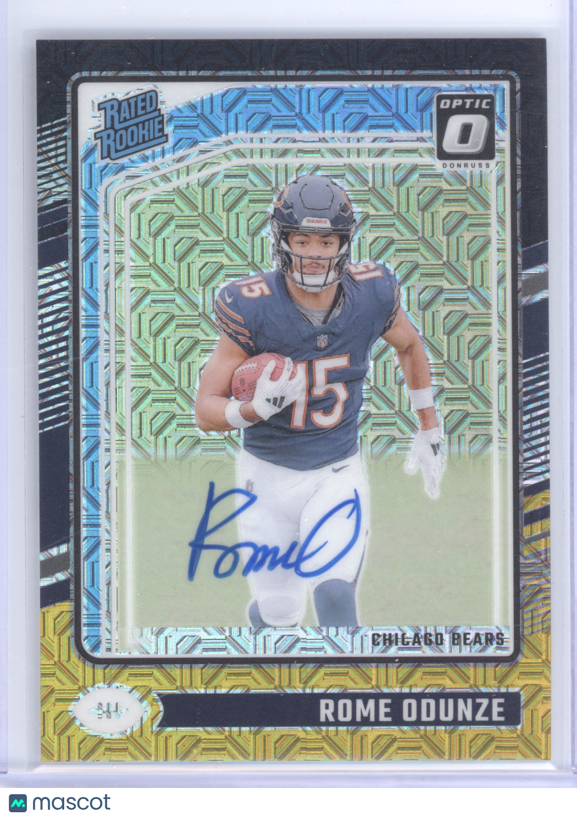 2024 Donruss Optic Rome Odunze #286 Autograph Black Gold 02/60
