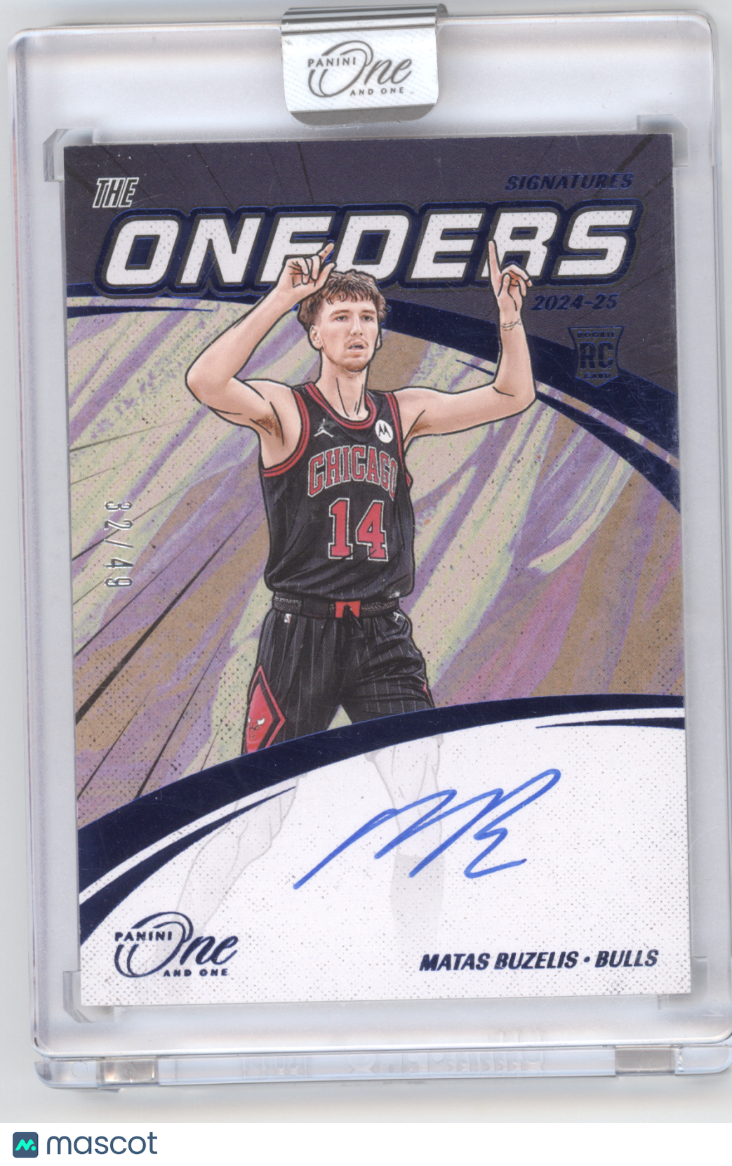 2024 Panini One and One The Oneders Signatures Matas Buzelis #TOS-BUZ RC 32/49