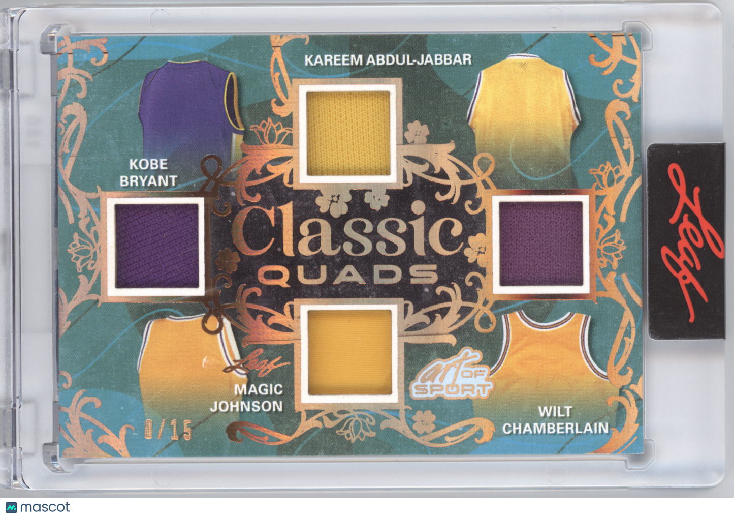 2026 Leaf Art of Sport Classic Quad Johnson/Chamberlain/Abdul-Jabbar/Bryant 8/15