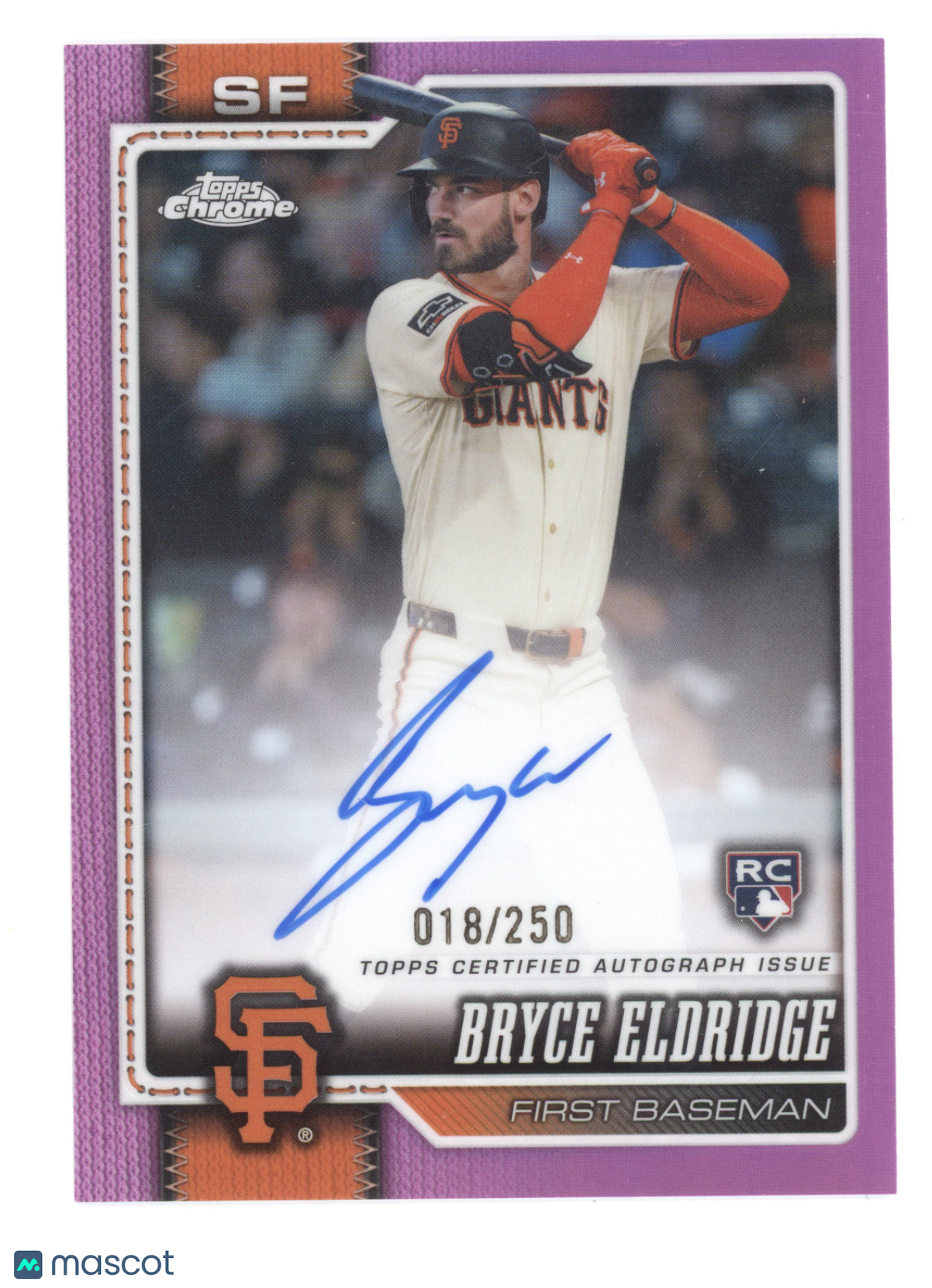 2026 Topps Chrome Rookie Autograph Bryce Eldridge #RA-BE Pink RC 018/250