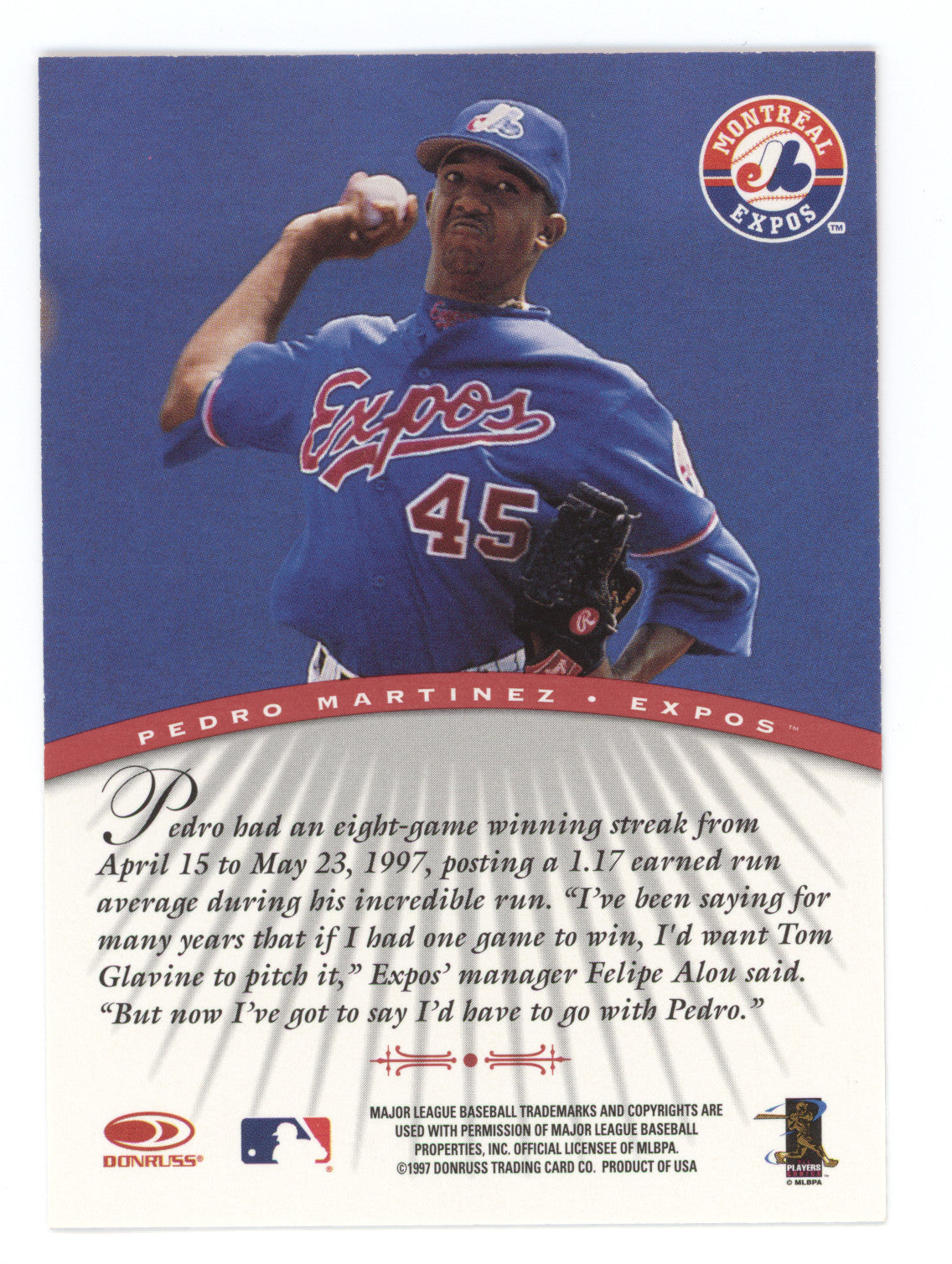 1997 Donruss Signature Series Pedro Martinez