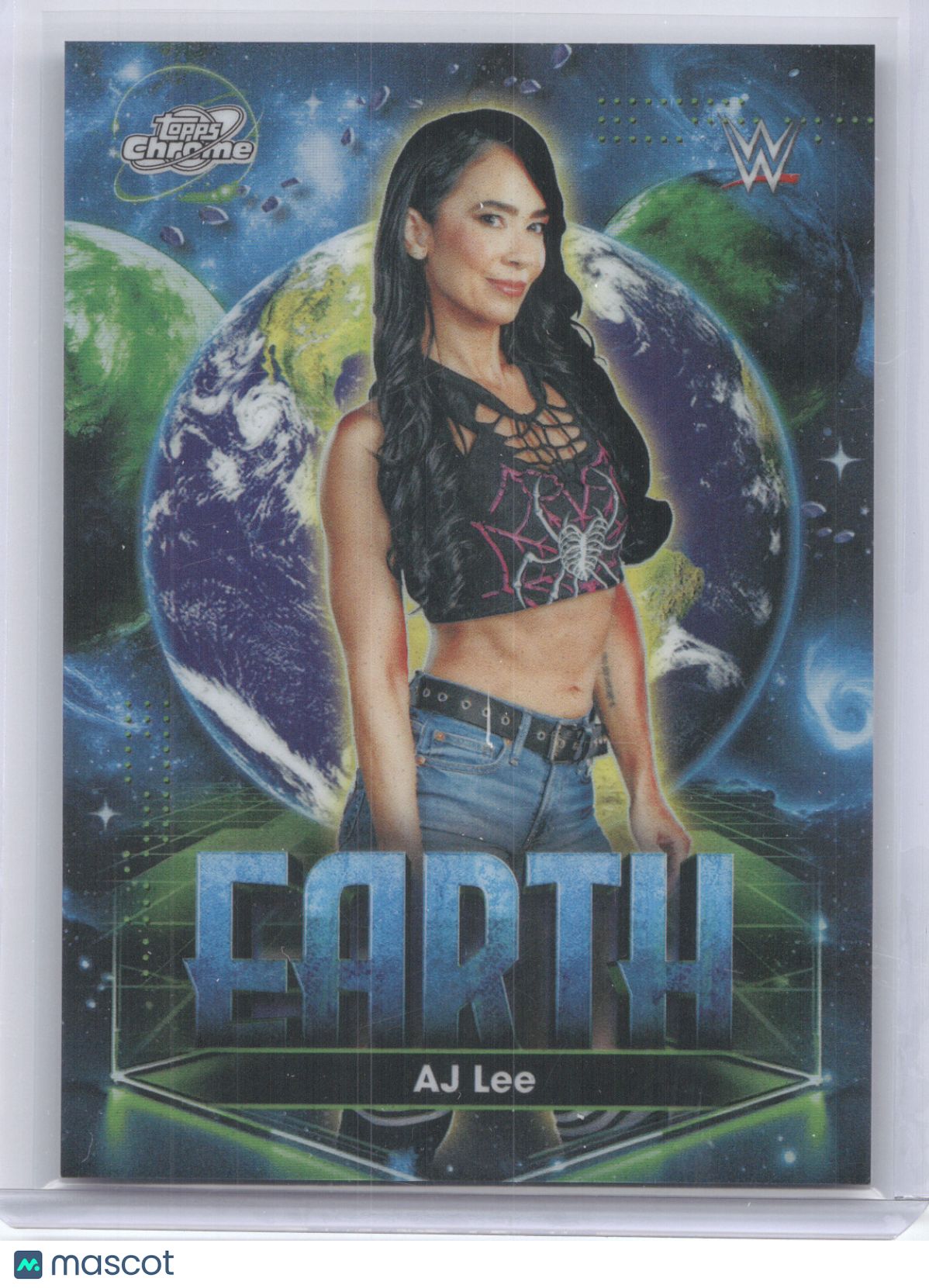 2026 Topps Cosmic Chrome WWE Planetary Pursuit AJ Lee #PPE-10 Earth