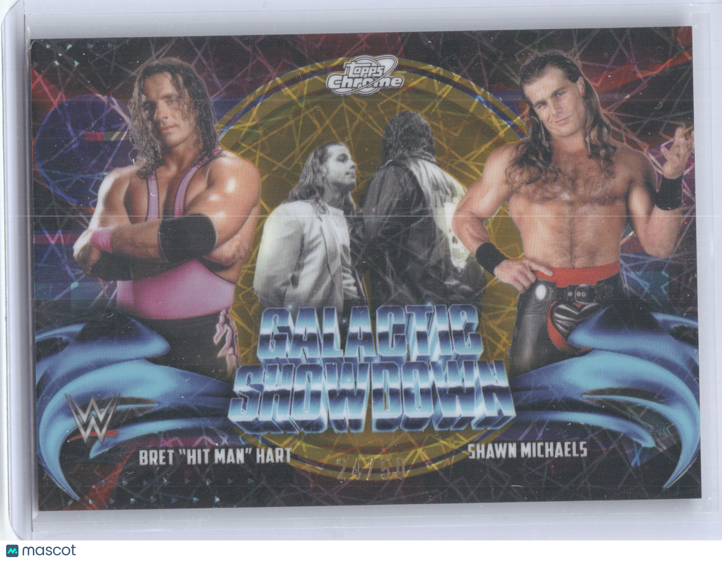 2026 Topps Cosmic Chrome Galactic Showdown S. Michaels/Bret Hit Man Hart Gold