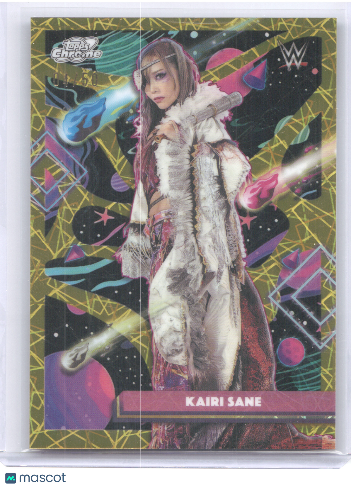 2026 Topps Cosmic Chrome WWE Kairi Sane #132 Gold Interstellar 04/50