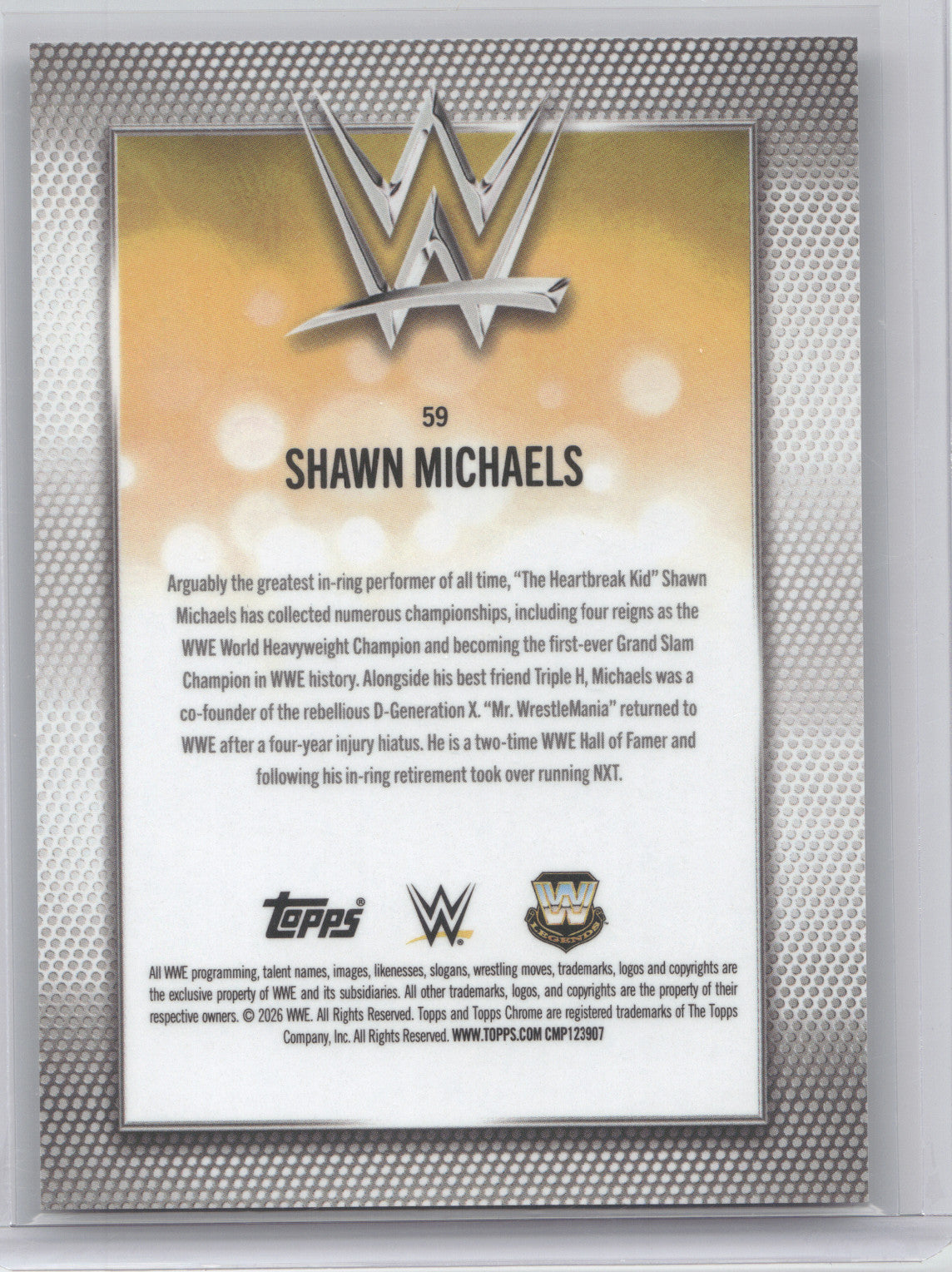 2026 Topps Chrome WWE Shawn Michaels #59 Steel Cage 24/37