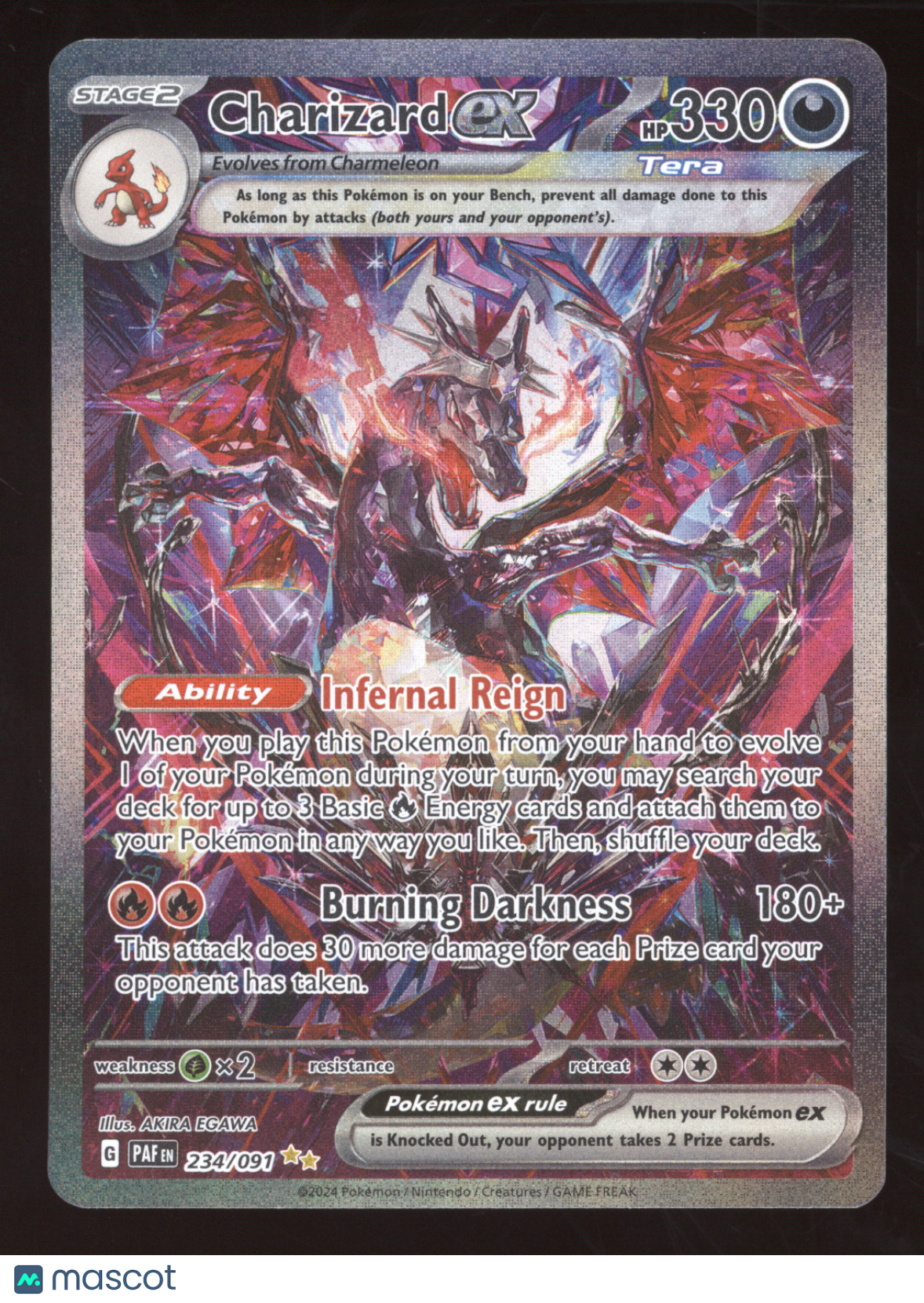 2024 Paldean Fates Charizard ex Secret Rare #234/091