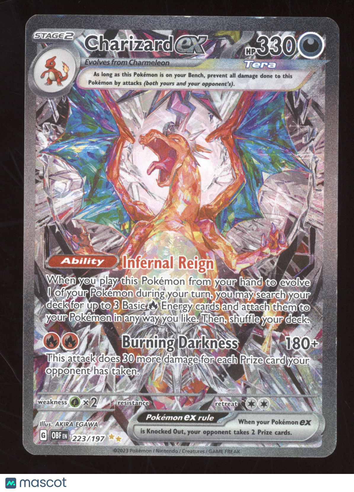 2023 Obsidian Flames Charizard ex Secret Rare #223/197