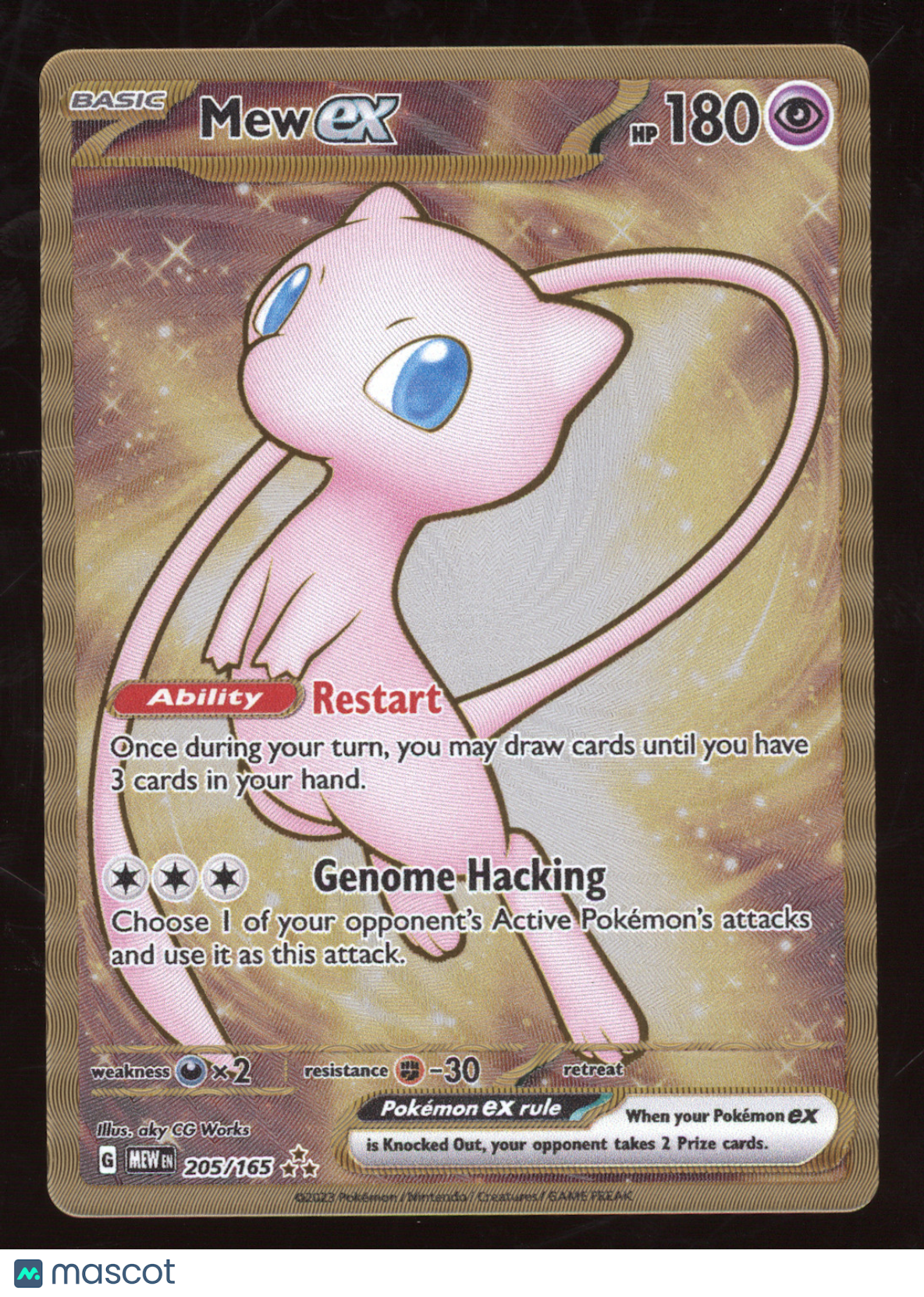 2023 Scarlet & Violet 151 Mew ex (Metal Card) #205/165