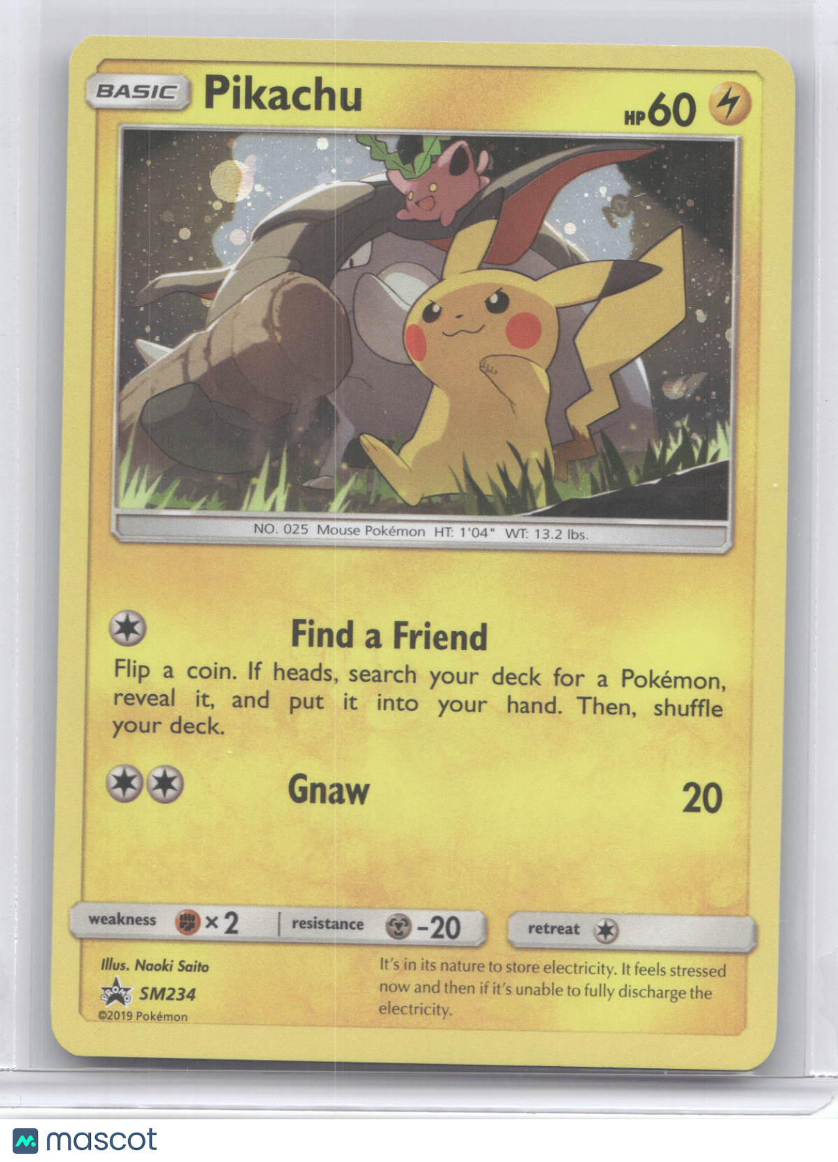 2019 Sun & Moon Pikachu Black Star Promo #SM234