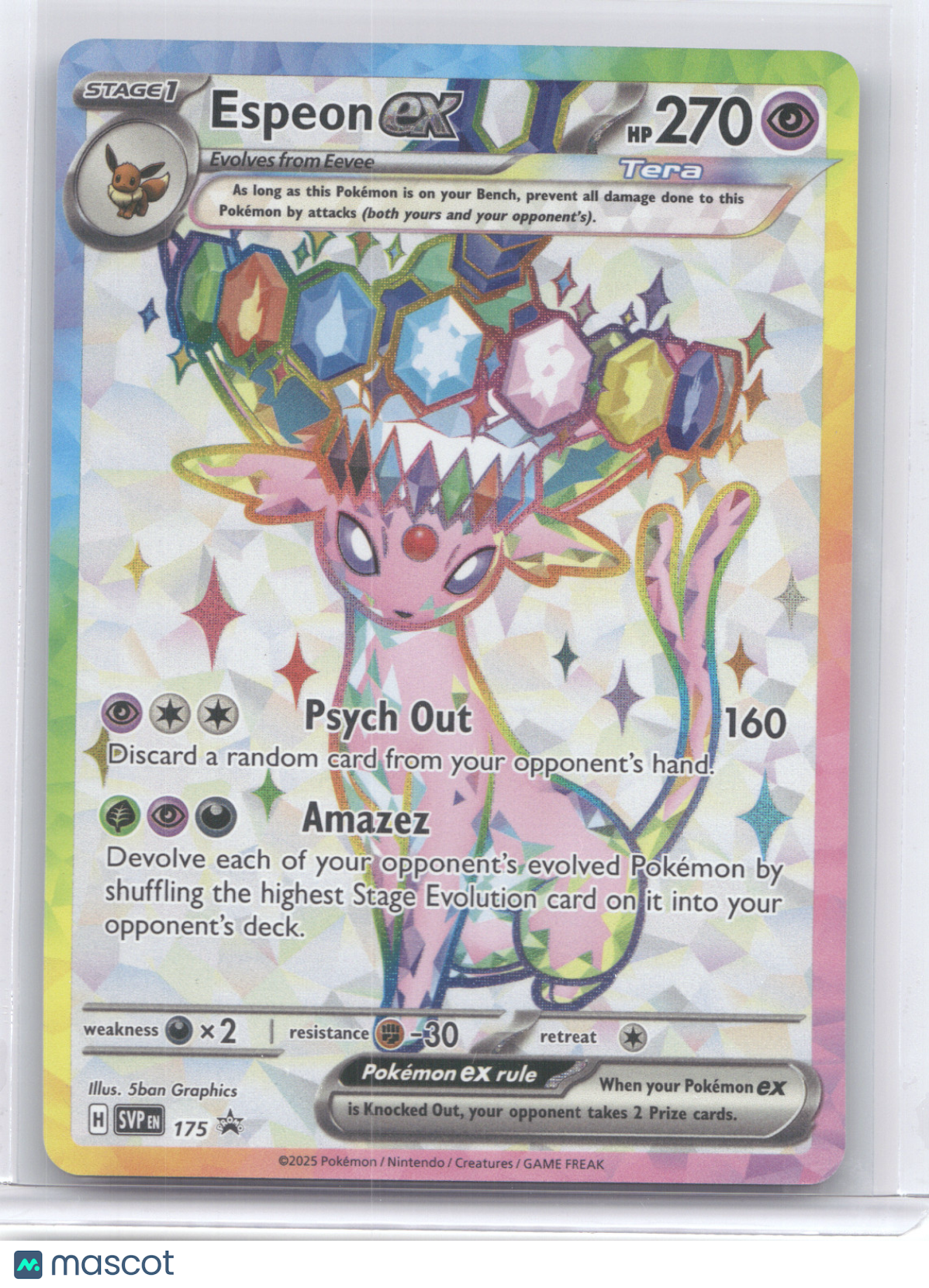 2025 Scarlet & Violet Espeon ex Black Star Promo #175
