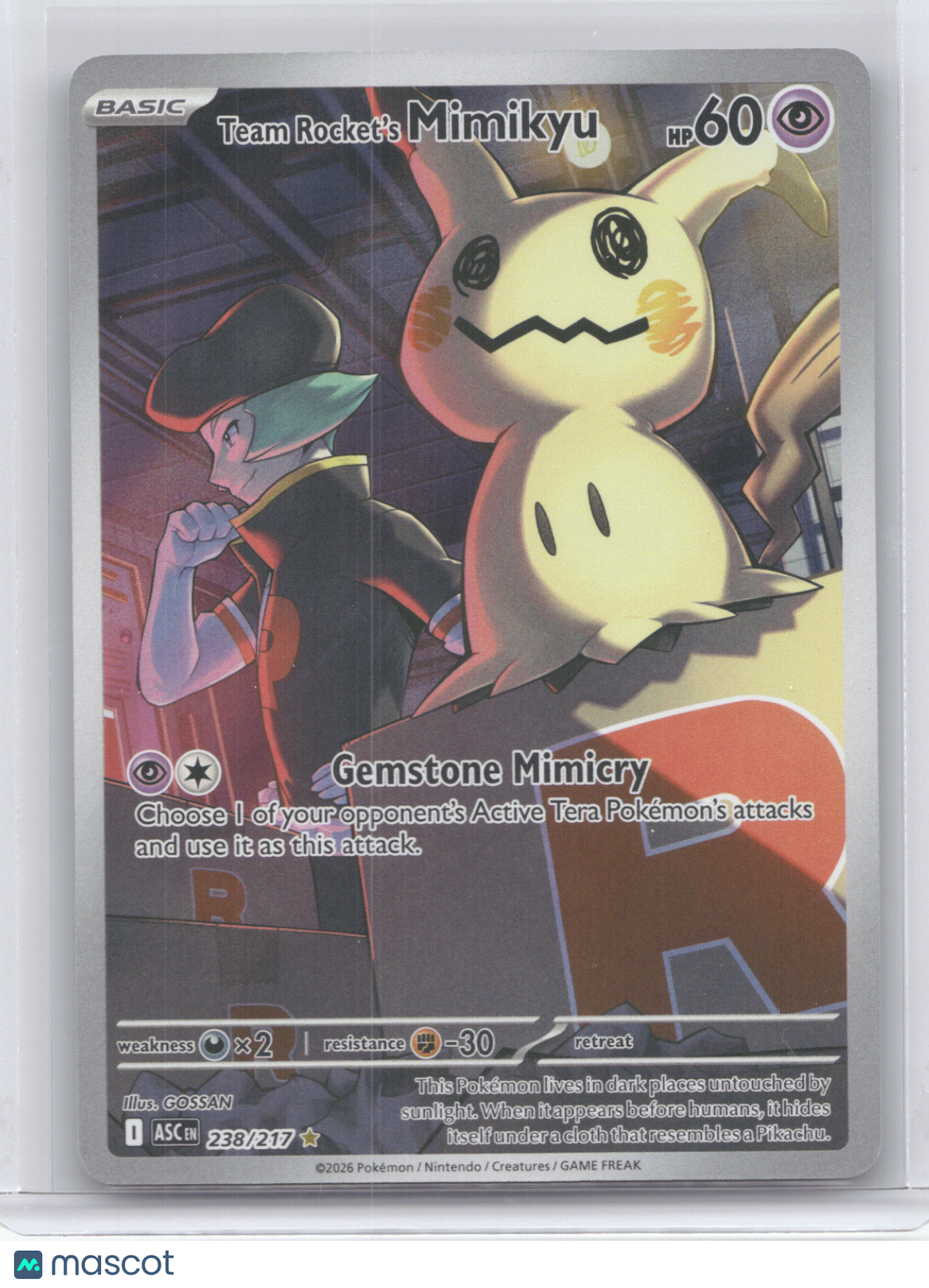 2026 Mega Evolution – Ascended Heroes Team Rocket's Mimikyu Secret Rare #238/217