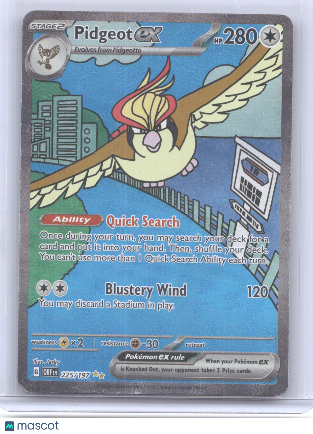 2023 Obsidian Flames Pidgeot ex Secret Rare #225/197