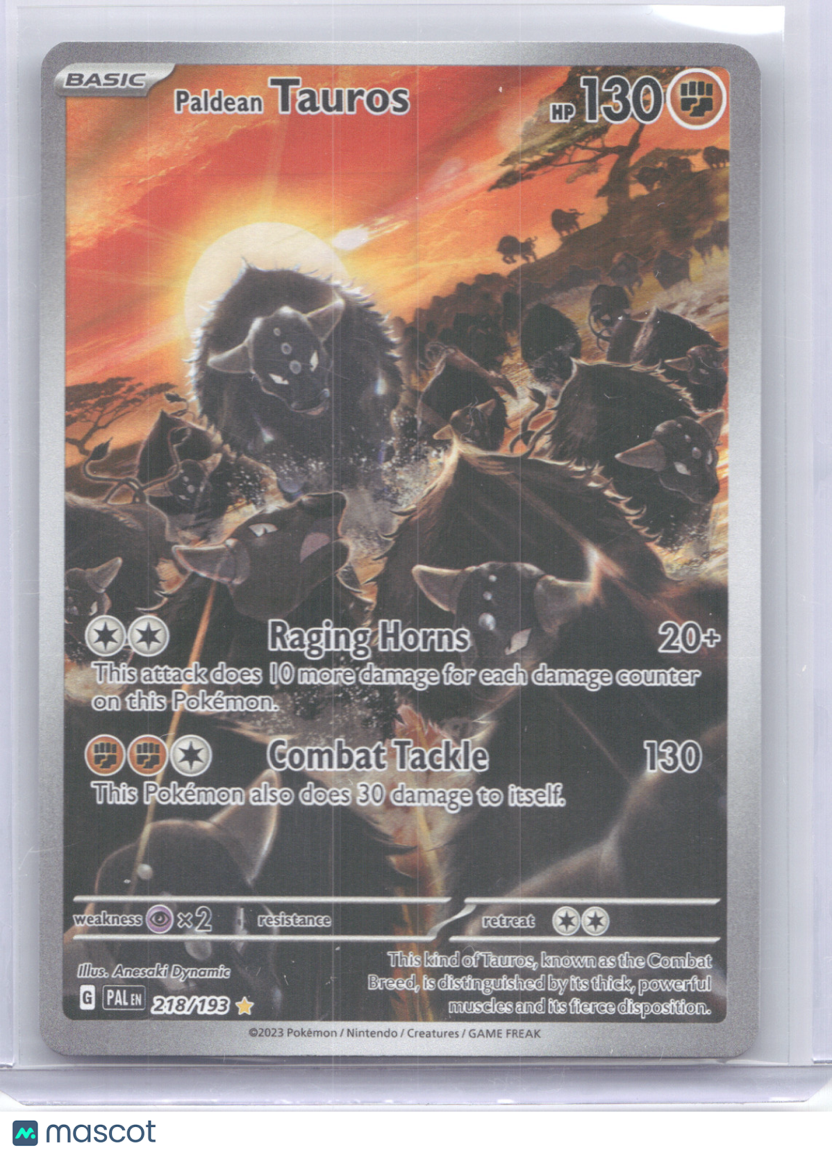 2023 Paldea Evolved Paldean Tauros Secret Rare #218/193