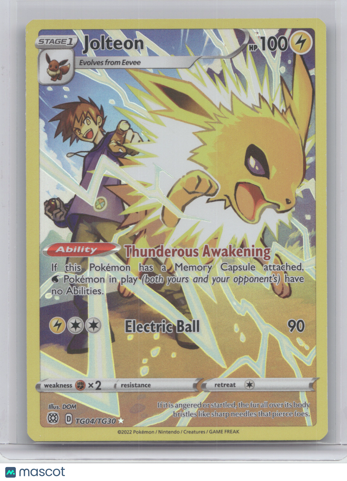 2022 Brilliant Stars Jolteon Holo Rare #TG04/TG30
