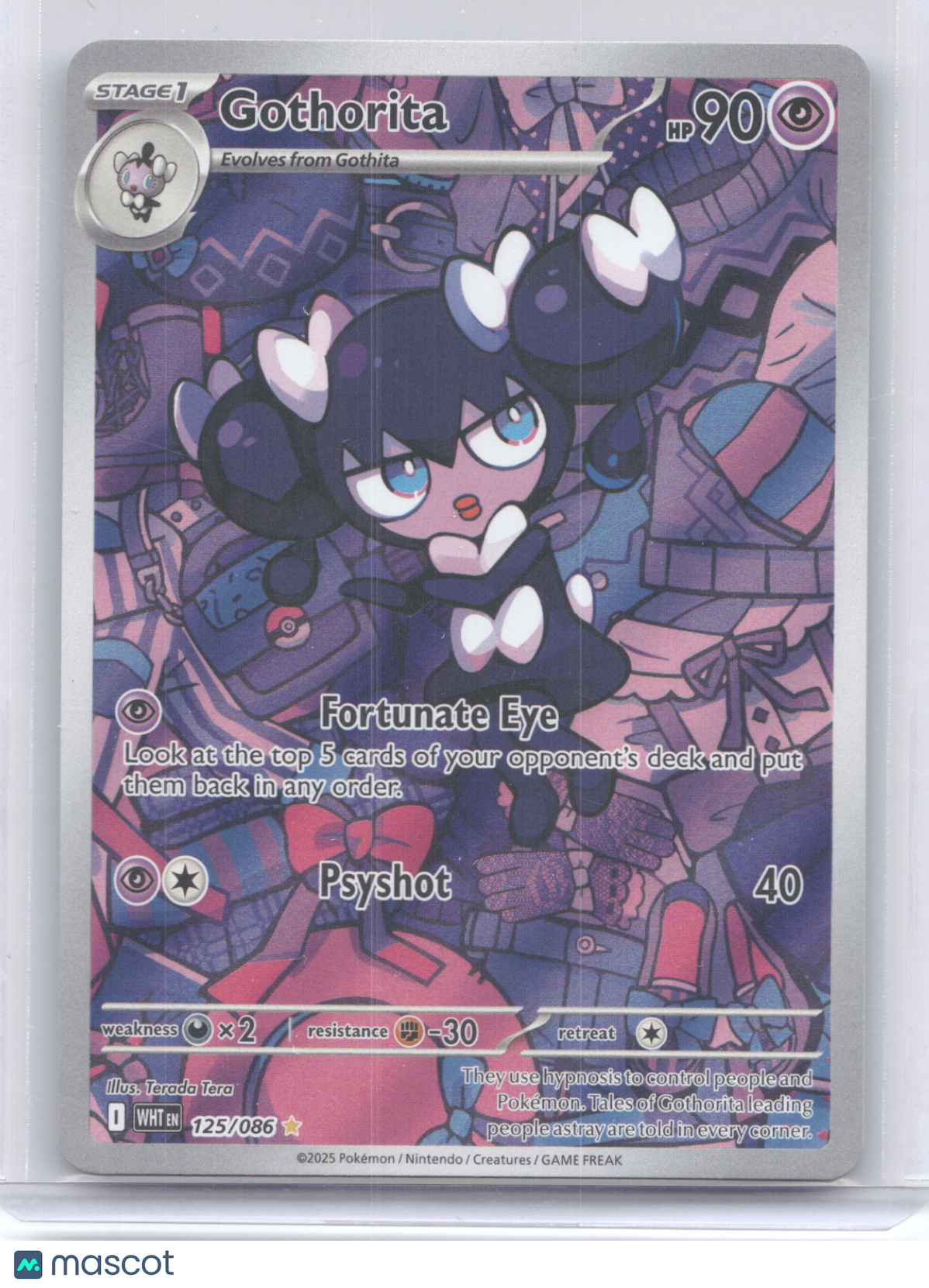 2025 Scarlet & Violet White Flare Gothorita Secret Rare #125/086