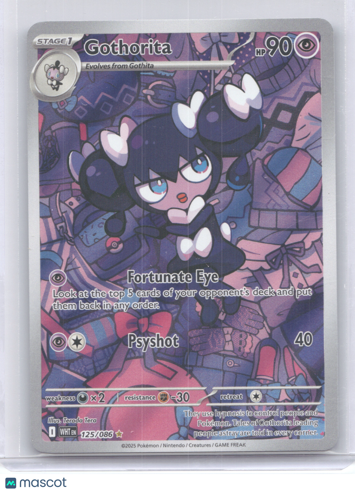 2025 Scarlet & Violet White Flare Gothorita Secret Rare #125/086