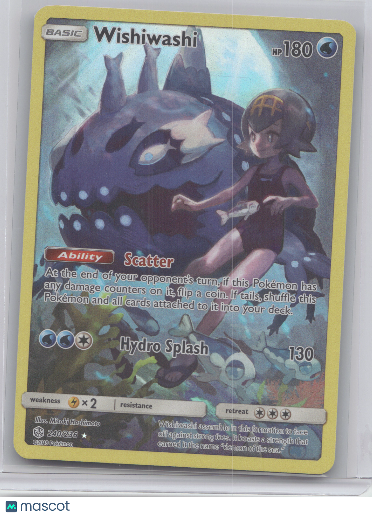 2019 Cosmic Eclipse Wishiwashi Secret Rare #240/236
