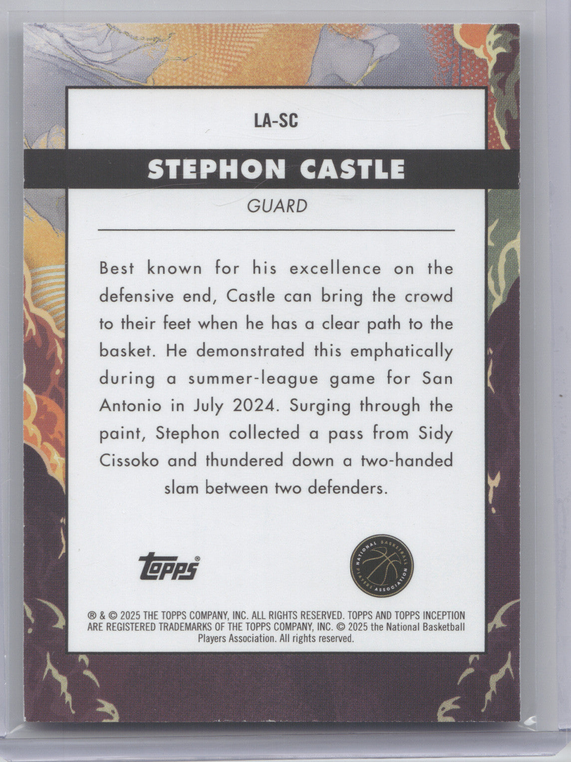 2025 Topps Inception Launch Stephon Castle #LA-SC