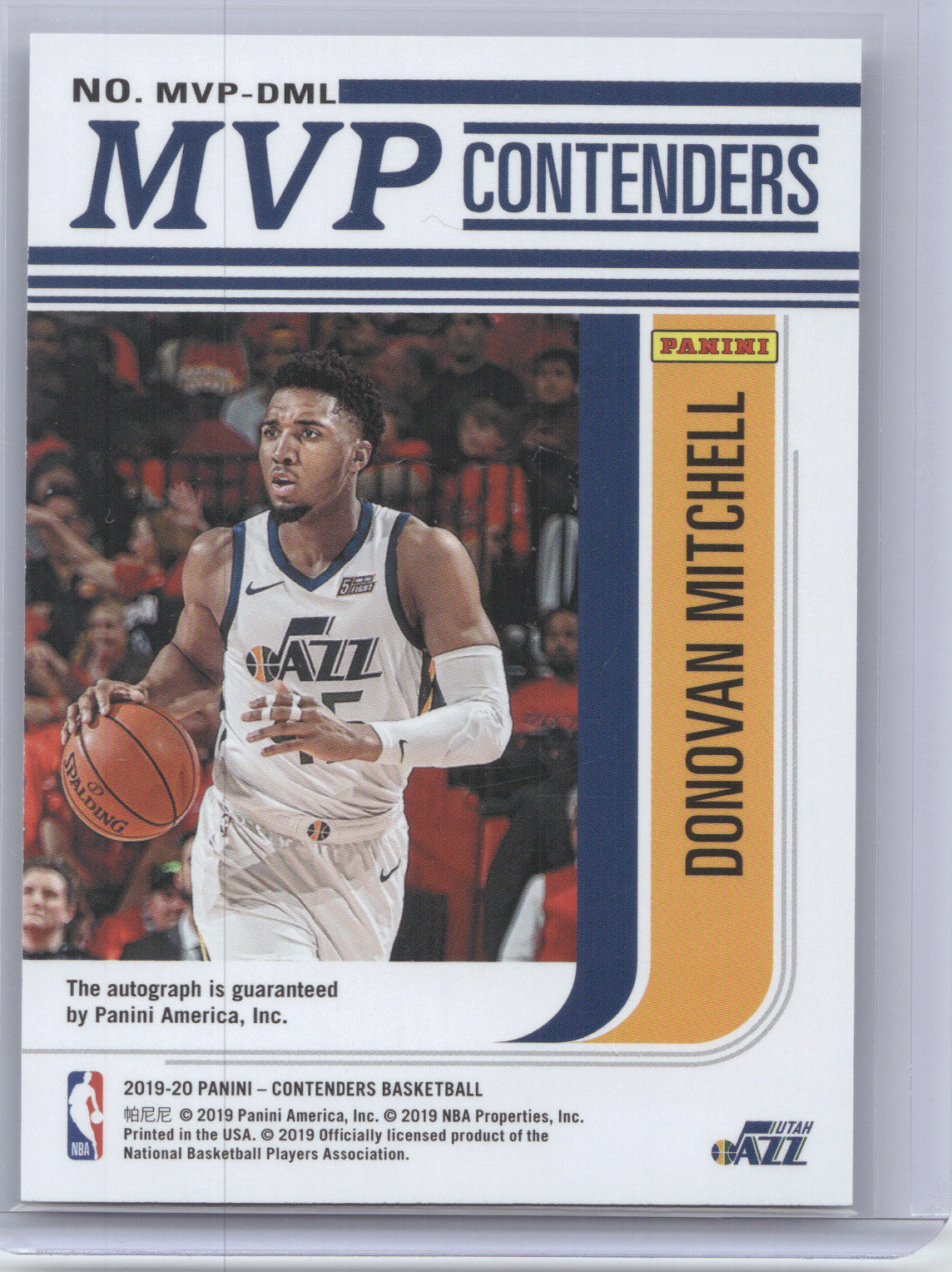 2019 Panini MVP Contenders Donovan Mitchell #MVP-DML Autograph Bronze 11/25