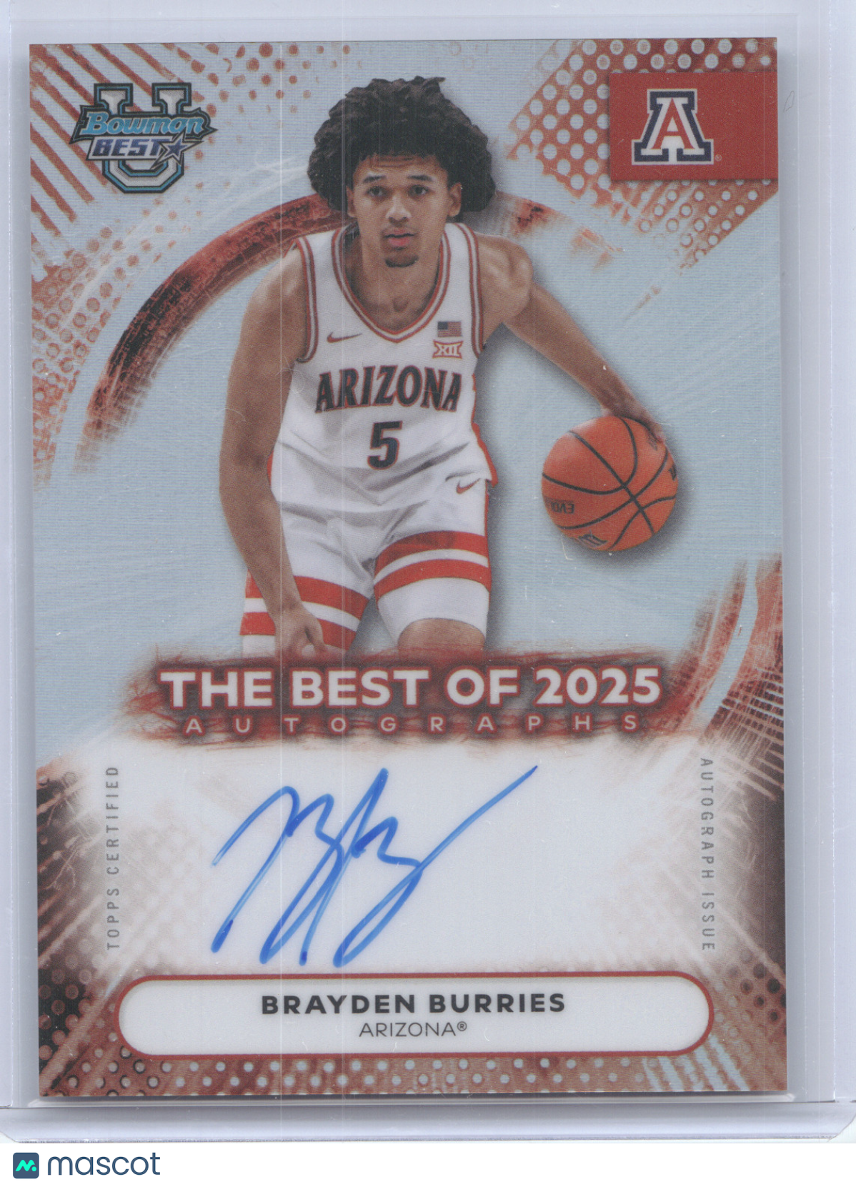 2025 Bowman University Best Basketball Brayden Burries #BA-BB Refractor