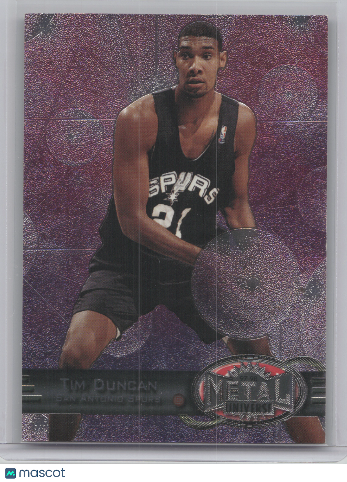 1997 SkyBox Metal Universe Tim Duncan #66 RC