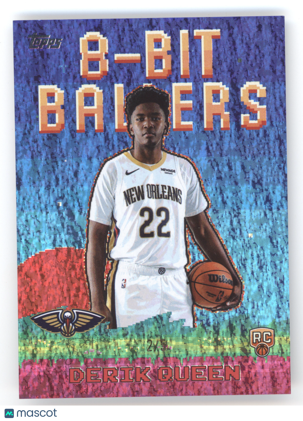 2025 Topps 8-Bit Ballers Derik Queen #8B-39 Holo Red 2/5 RC