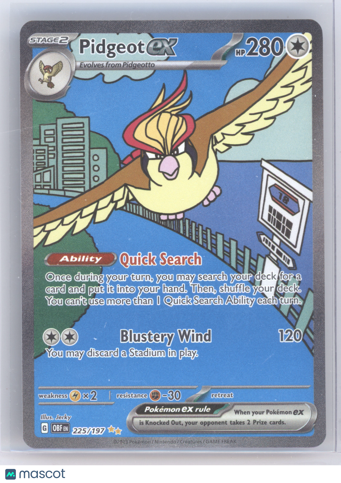 2023 Obsidian Flames Pidgeot ex Secret Rare #225/197
