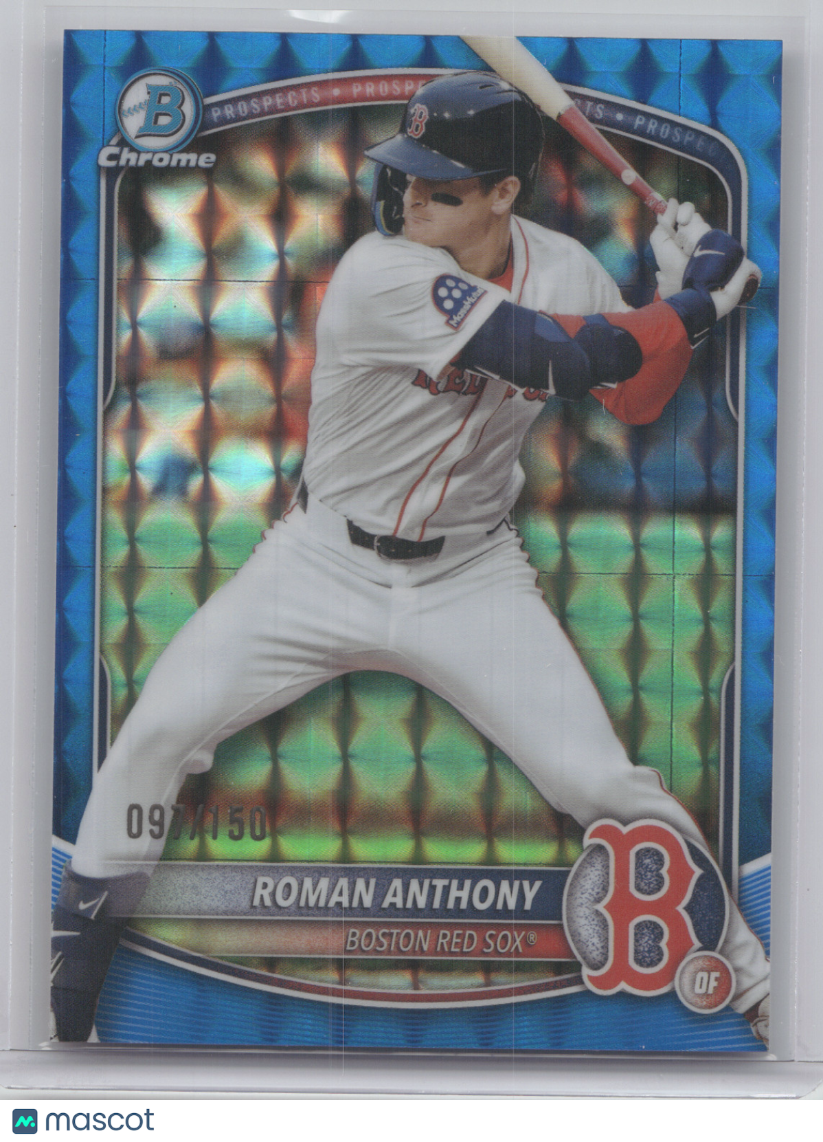 2025 Bowman Chrome Roman Anthony #BCP-167 Blue Geometric 097/150