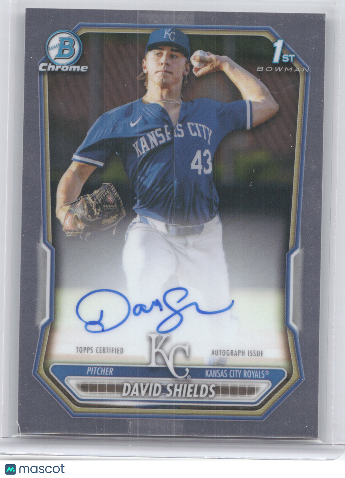 2026 Bowman Chrome Prospect Autograph David Shields #CPA-DSH 1st Bowman