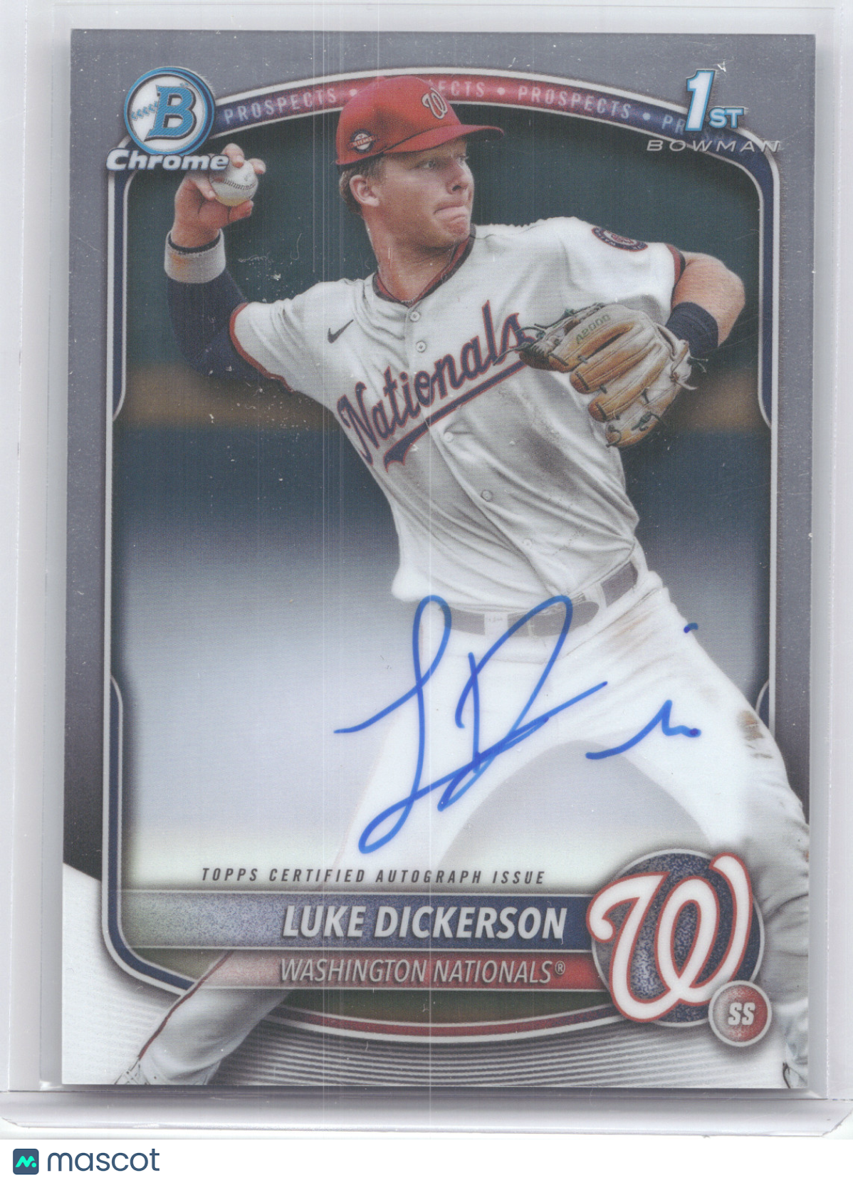 2025 Bowman Chrome Prospect Autograph Luke Dickerson #CPA-LDI