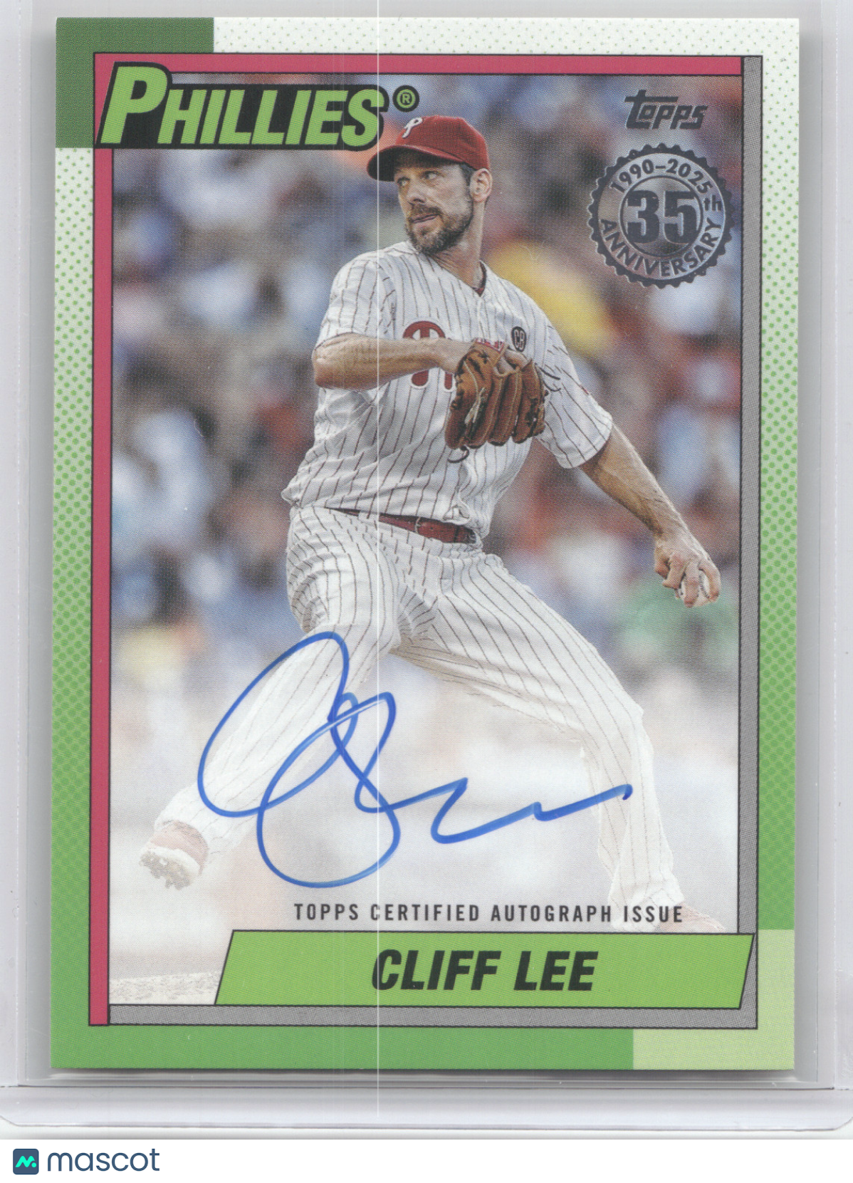 2025 Topps 1990 Topps Baseball Autograph Card Cliff Lee #90A-CL