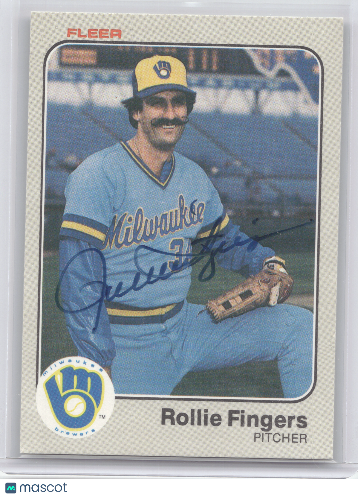 1983 Fleer w/Autograph Rollie Fingers #33