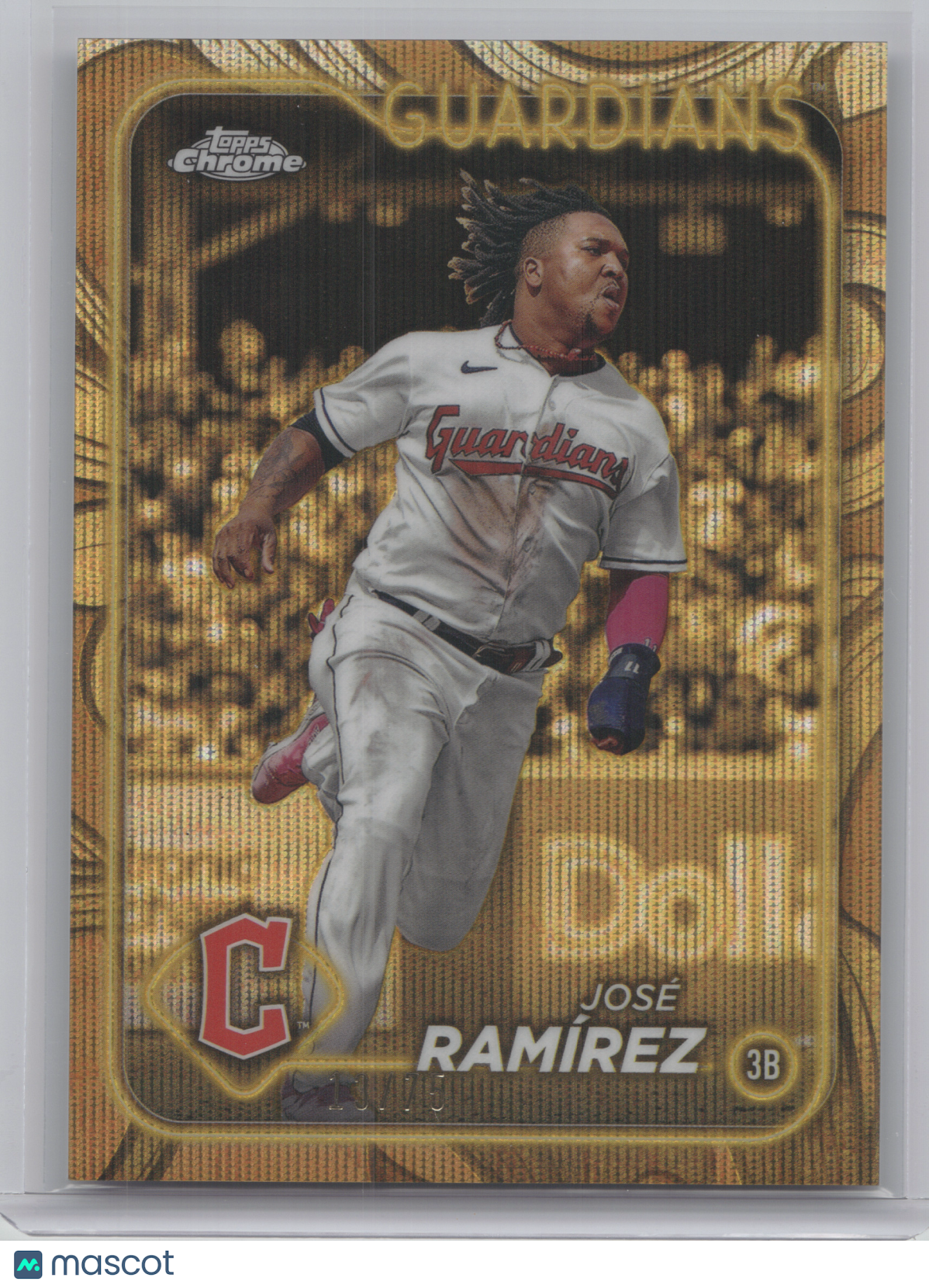 2024 Topps Gilded Collection Chrome José Ramírez #75 Gold RayWave 13/75