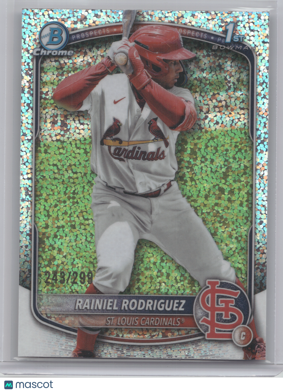 2025 Bowman Chrome Prospect Rainiel Rodriguez #BCP-200 Speckle Refractor 243/299