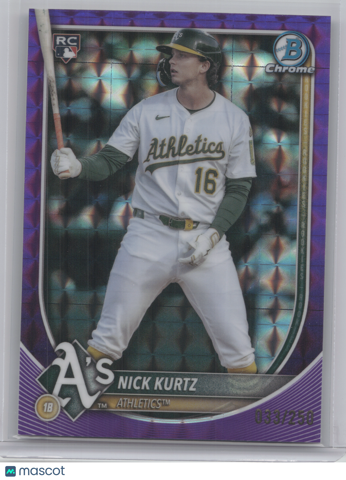 2025 Bowman Chrome Nick Kurtz #93 Purple Geometric 033/250