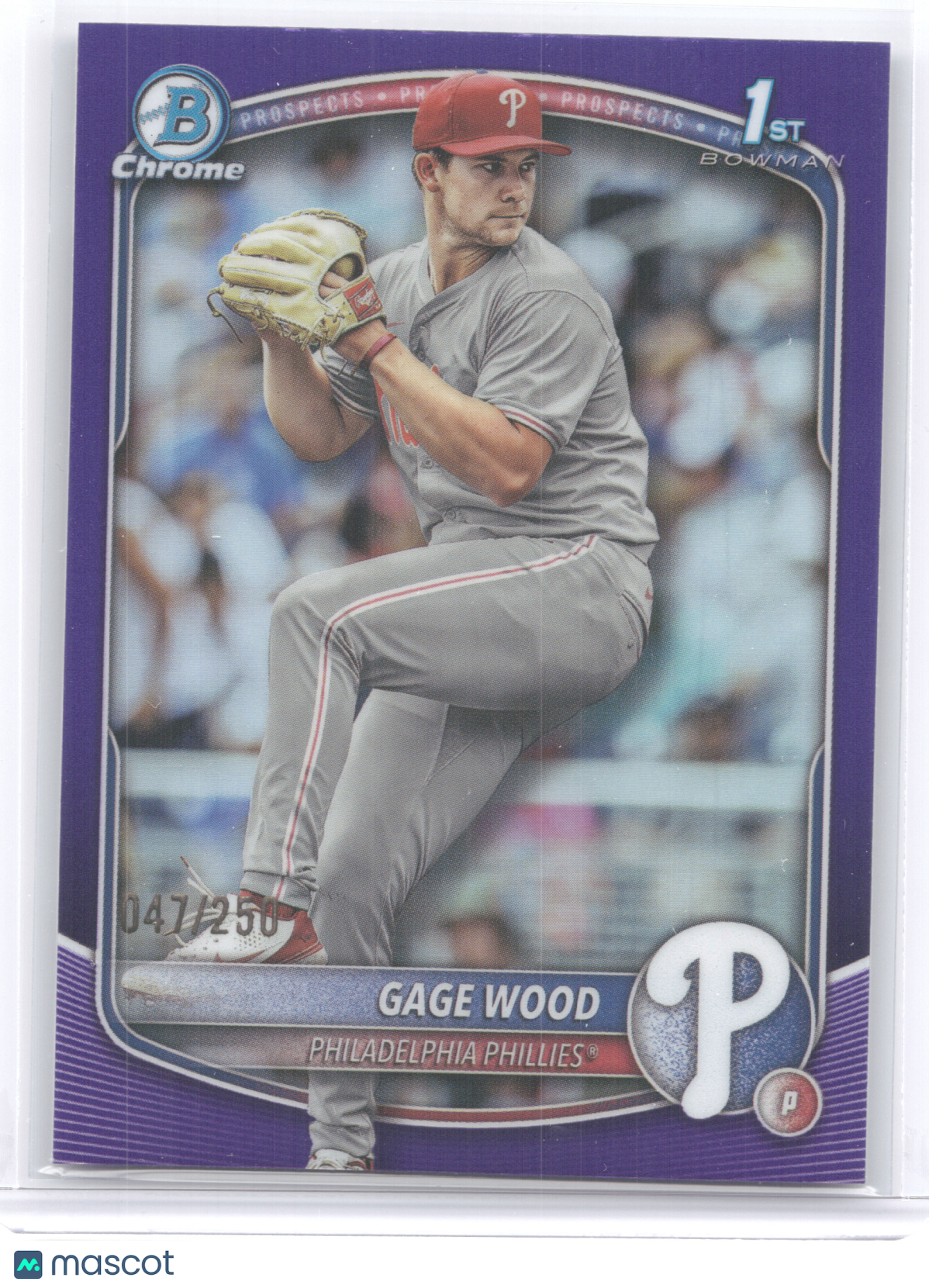2025 Bowman Draft Chrome Gage Wood #BDC-4 Purple Refractor 047/250