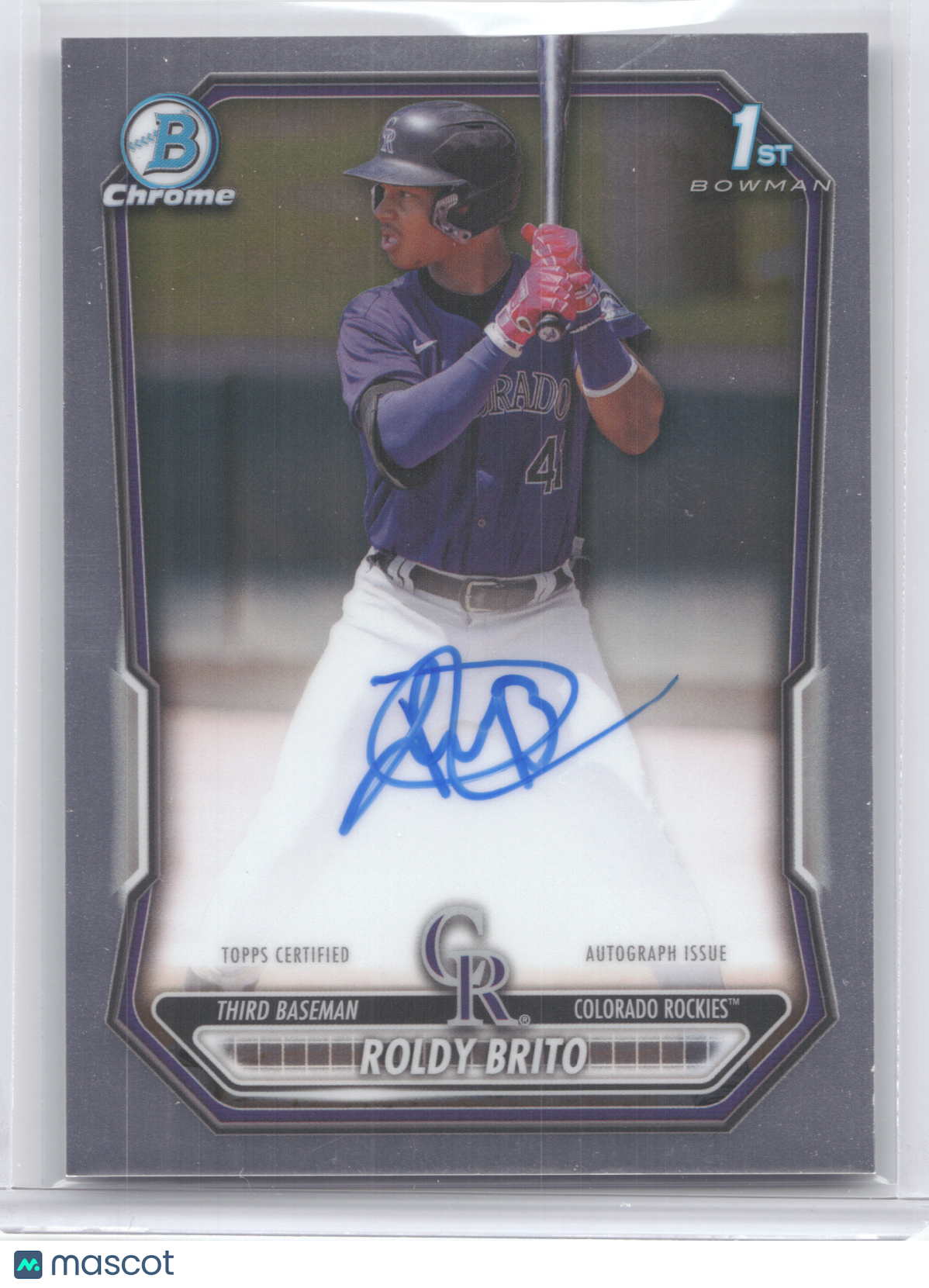 2026 Bowman Chrome Prospect Autograph Roldy Brito #CPA-RB 1st Bowman