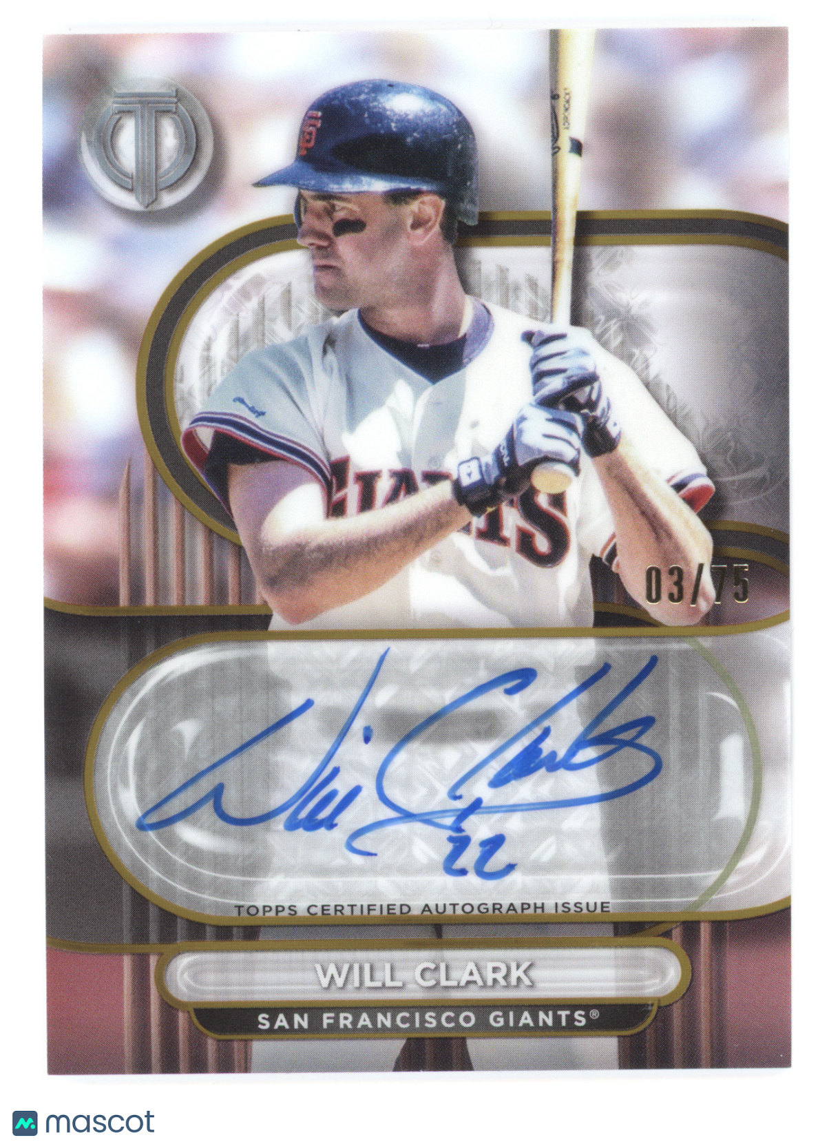 2024 Topps Tribute Autograph Will Clark #TA-WC 03/75
